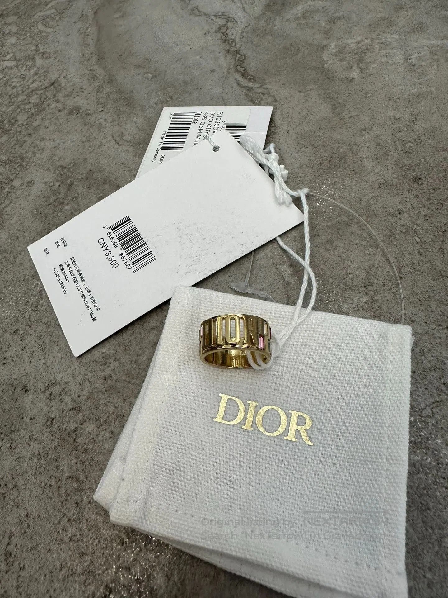 Dior Dior Logo Colored Diamond Women's Ring. Size ONE SIZE - 4 Thumbnail