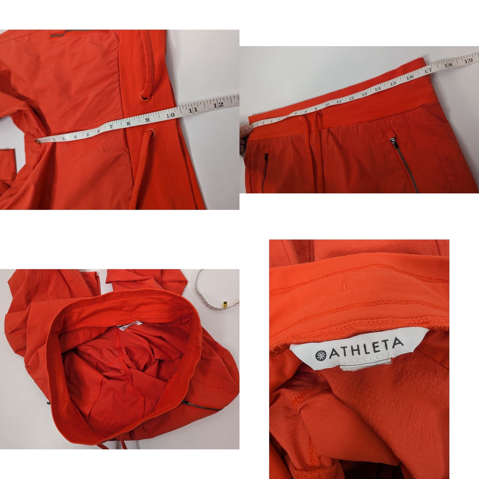 Athleta Athleta Trekkie North Jogger Pants Nylon Womens 12 Orange Stretch Casual Tapered Regular Fit Activewear Size 34" / US 12 / IT 48 - 8 Thumbnail