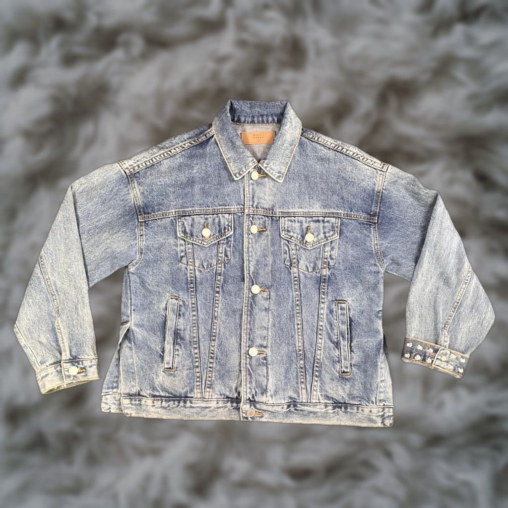 Vintage BlankNYC Jacket Mens XS Blue Denim Trucker Studded Western Casual Button Front Size US XS / EU 42 / 0 - 1 Thumbnail