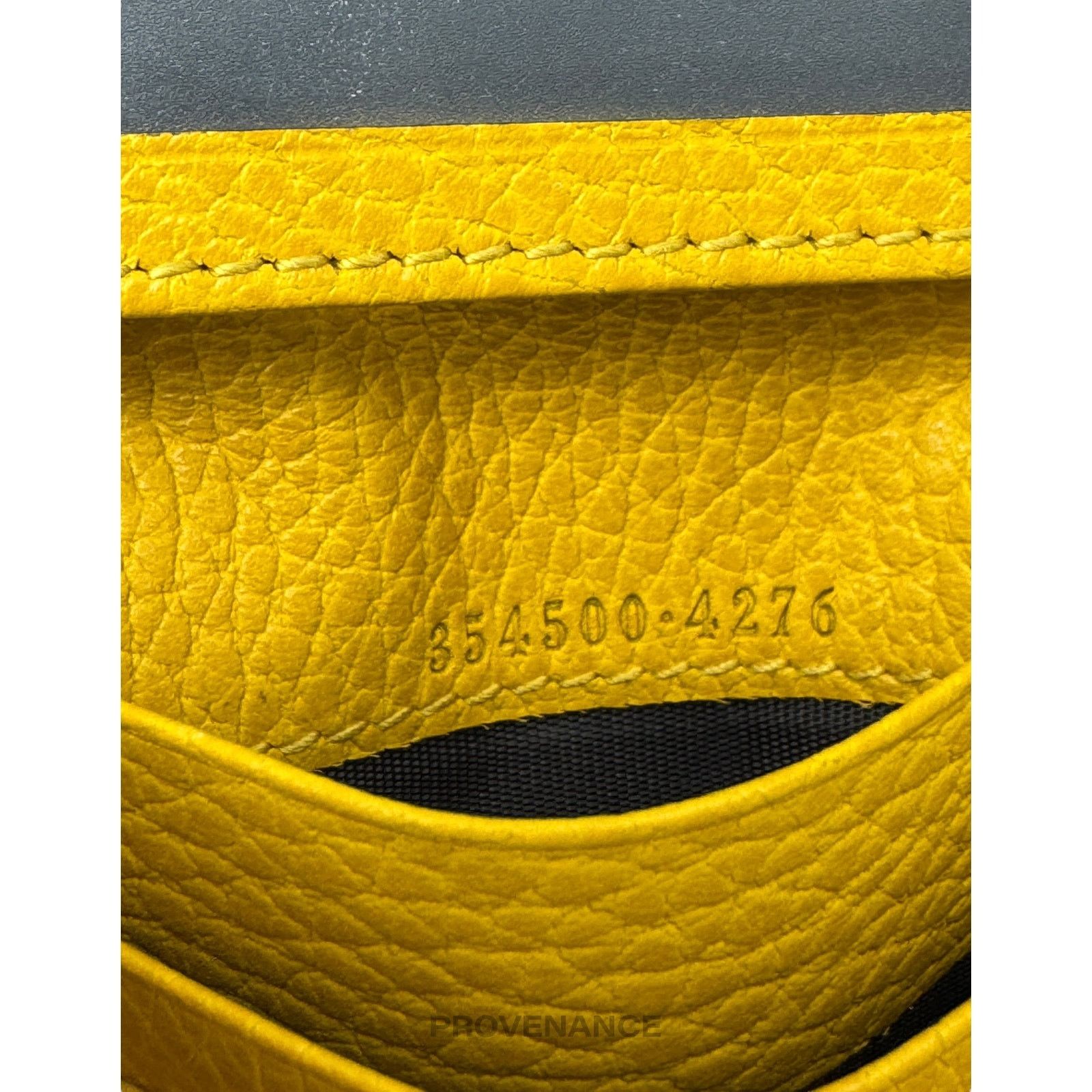 Gucci 🔴 Gucci MII Pocket Organizer Wallet- Yellow Tumbled Leather Size ONE SIZE - 6 Thumbnail