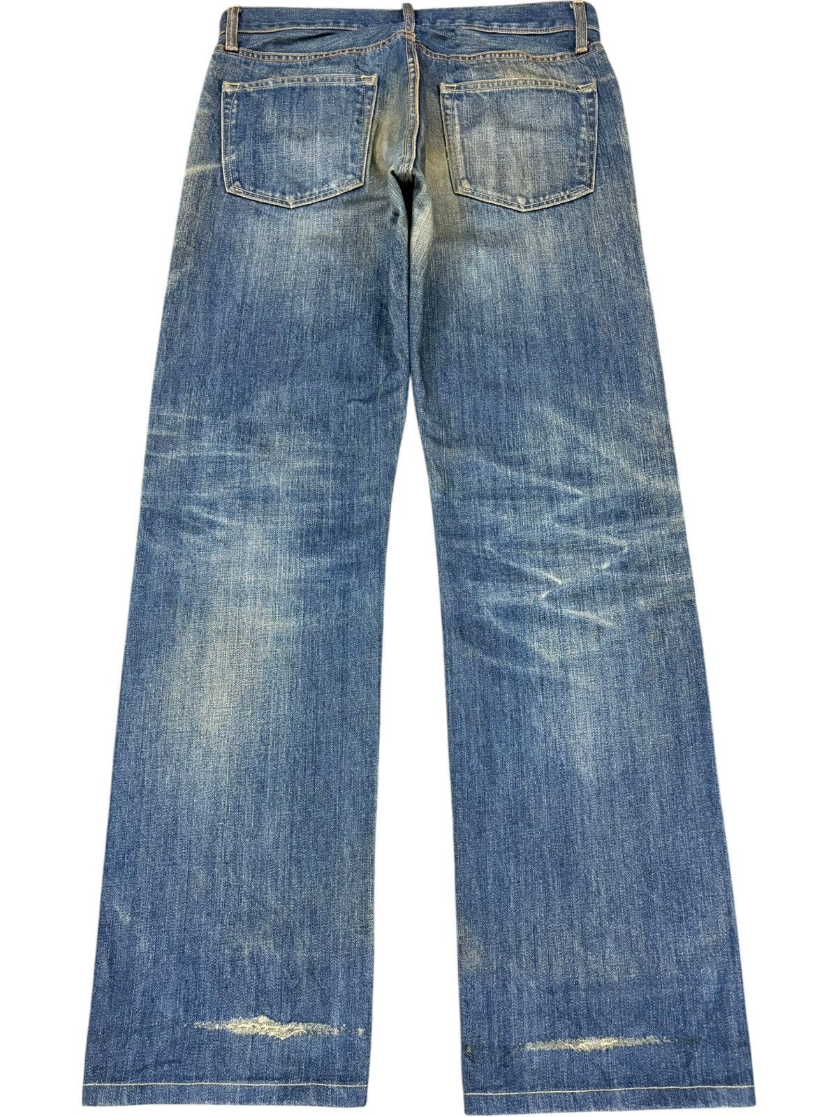 Uniqlo Vintage Japanese Uniqlo Mud Wash Distressed Loose Jeans Size US 32 / EU 48 - 2 Thumbnail