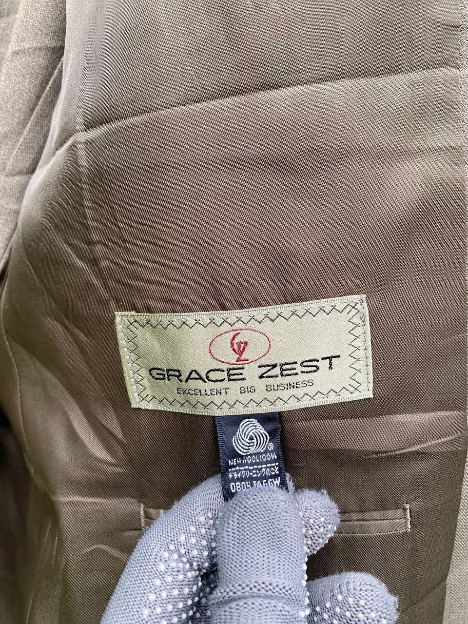 Japanese Brand Vintage Grace Zest Double Breasted Wool Blazer Size 48L - 7 Thumbnail