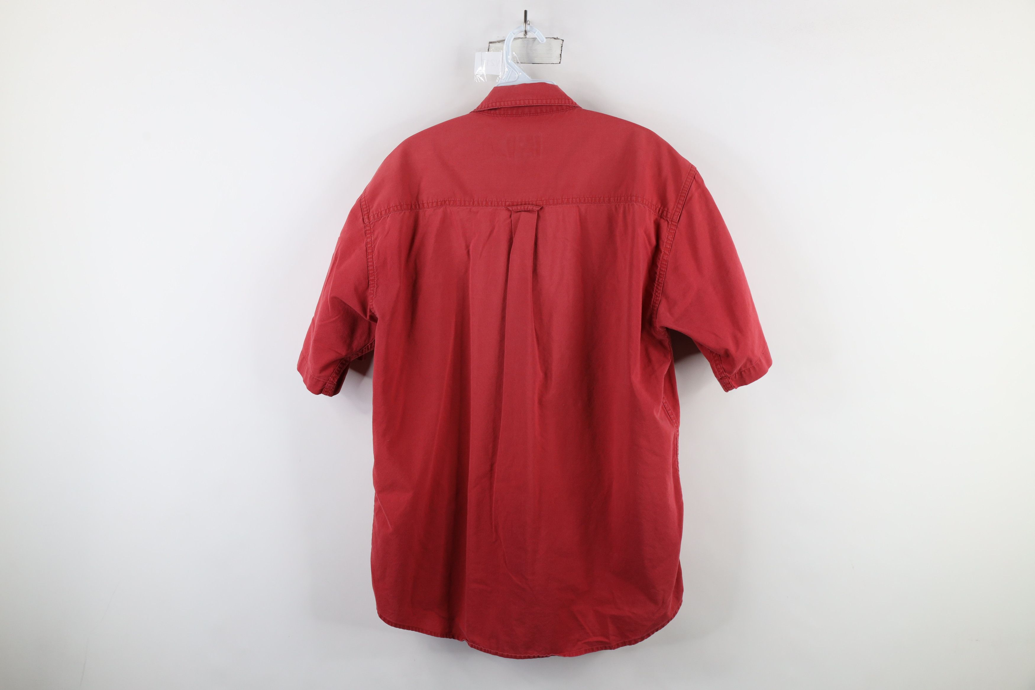 Cabelas × Vintage Vintage Cabelas Double Pocket Safari Bush Button Shirt Red Size US M / EU 48-50 / 2 - 10 Thumbnail