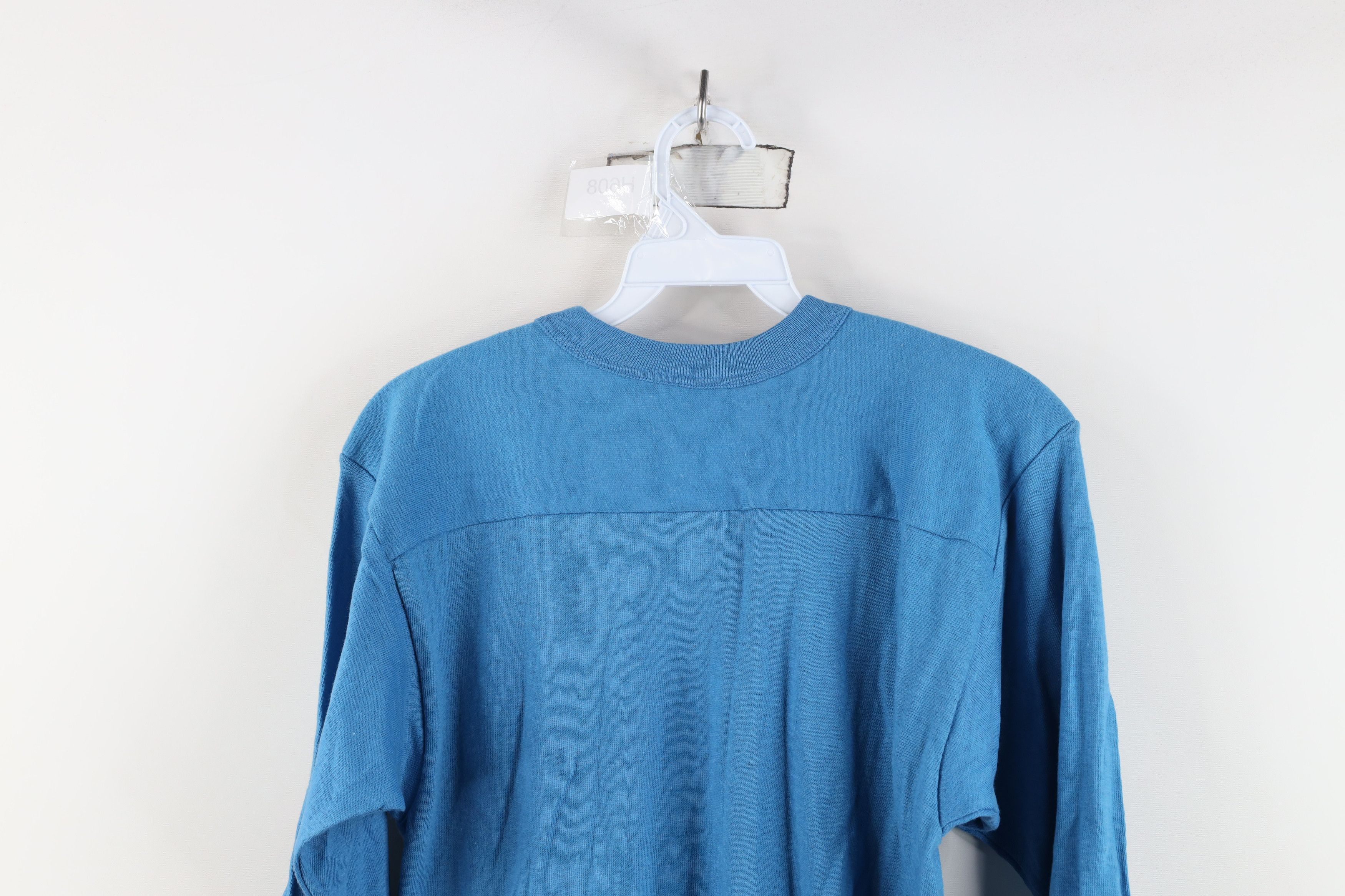 Vintage Vintage 60s 70s Cotton Knit Football Jersey T-Shirt Blue USA Size US S / EU 44-46 / 1 - 11 Thumbnail
