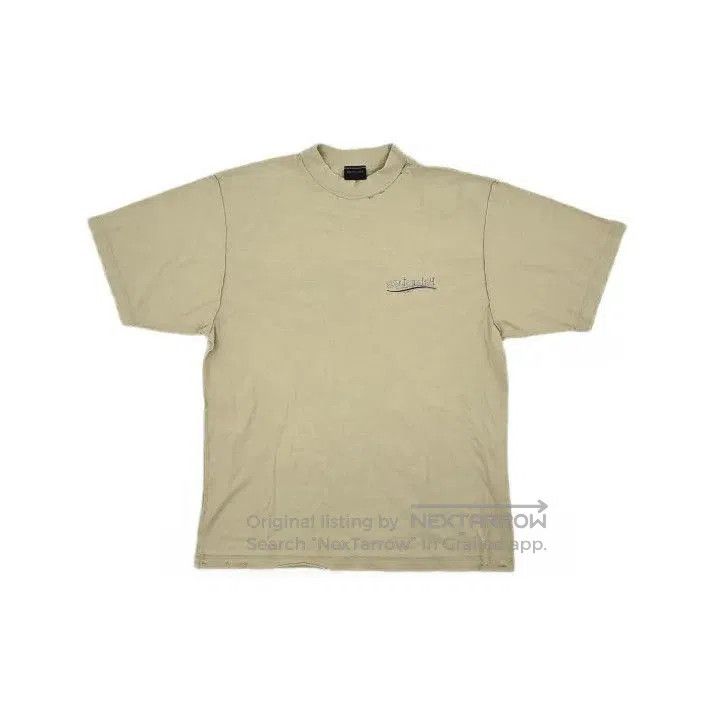 Balenciaga Balenciaga Logo Relaxed Fit Beige T-Shirt. Size US XS / EU 42 / 0 - 2 Thumbnail