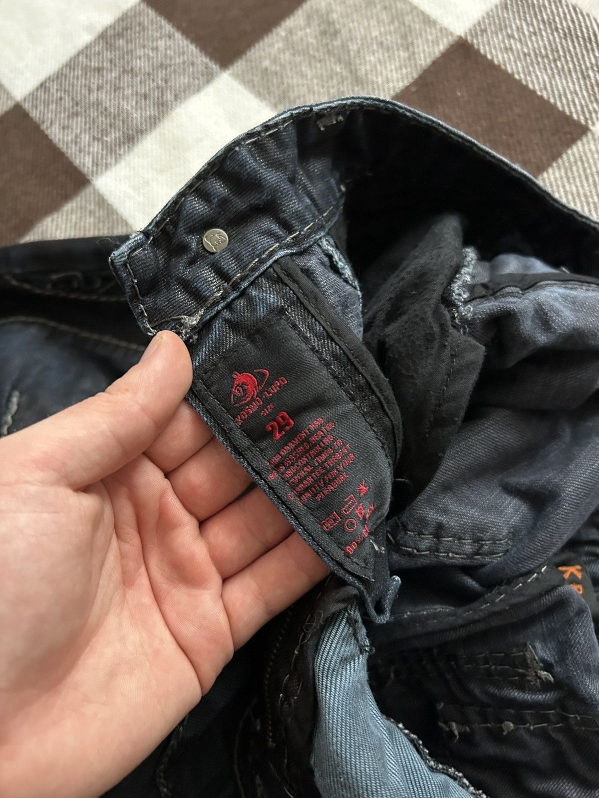 Japanese Brand × Vintage Vintage Kosmo Lupo big logo y2k jeans denim Size US 29 - 6 Thumbnail