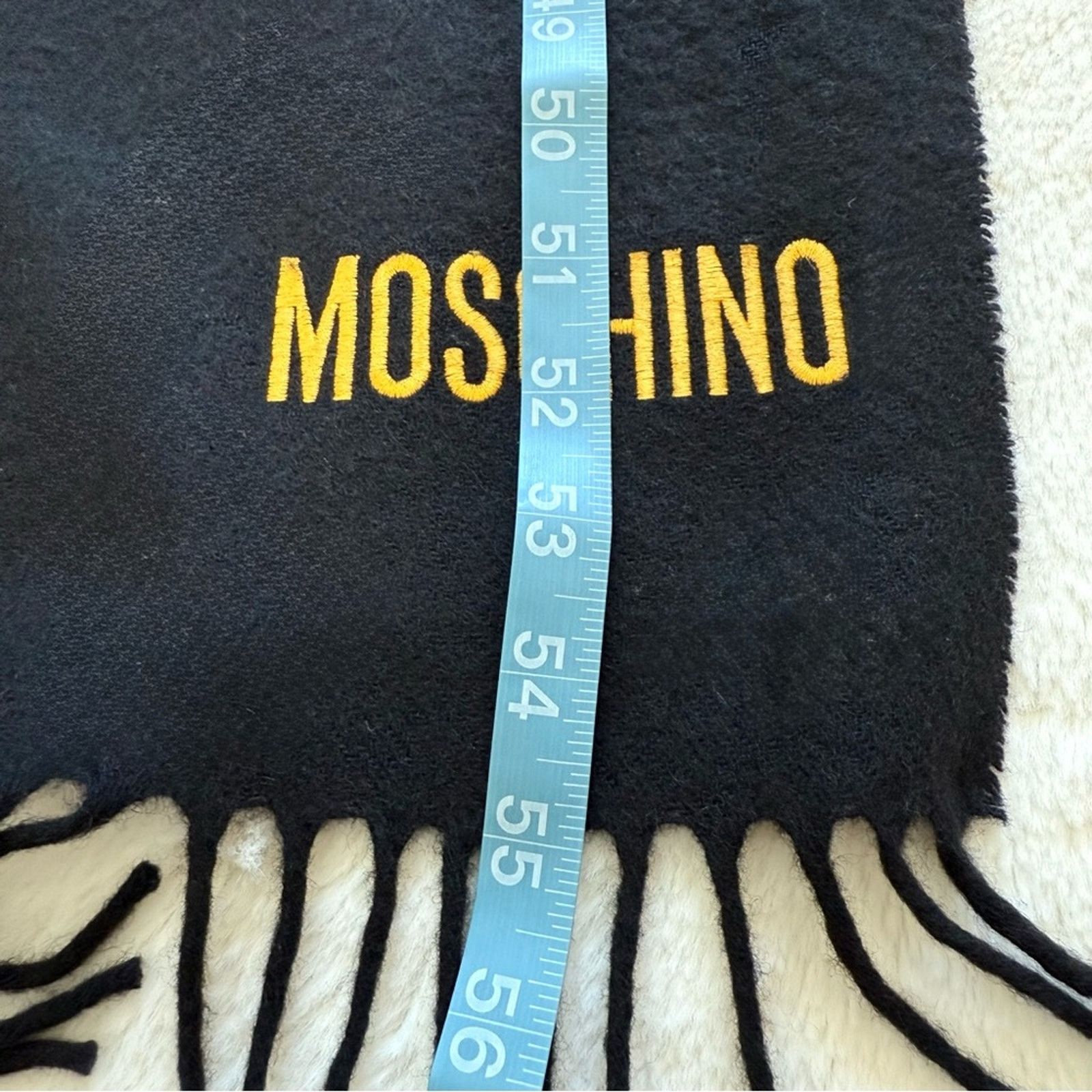Moschino Moschino unisex black scarf Size ONE SIZE - 3 Thumbnail