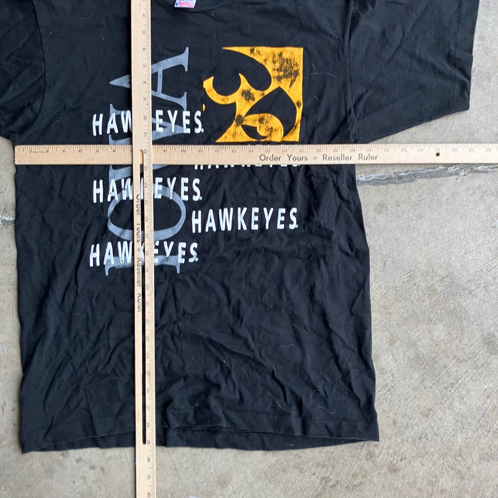Vintage VINTAGE IOWA HAWKEYES BLACK T-SHIRT LARGE 90S SINGLE STITCH Size US L / EU 52-54 / 3 - 4 Thumbnail