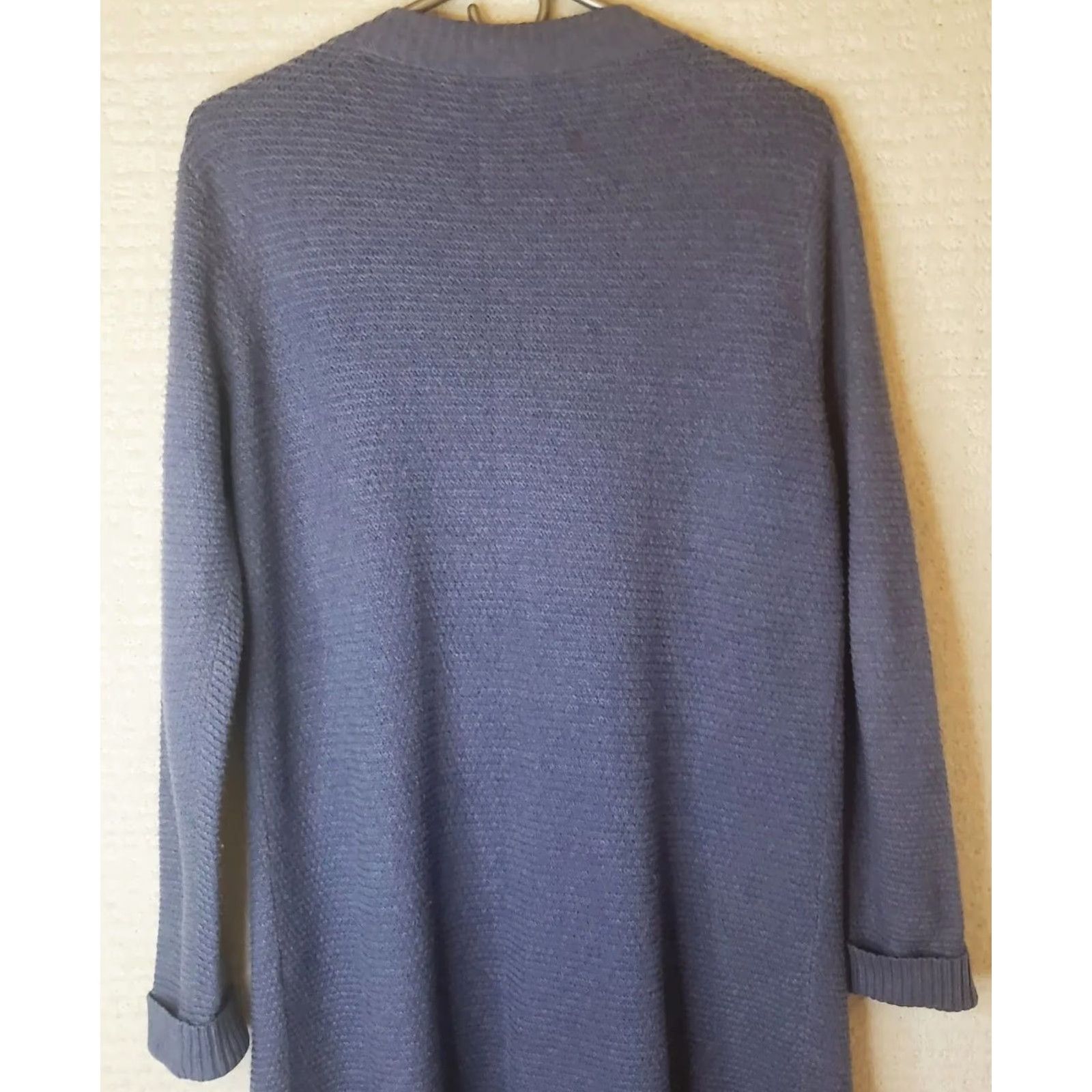 J. Jill J. Jill Women's S Cardigan Sweater Long Sleeve V-Neck Blue Pockets Button Front Knit Size S / US 4 / IT 40 - 7 Thumbnail