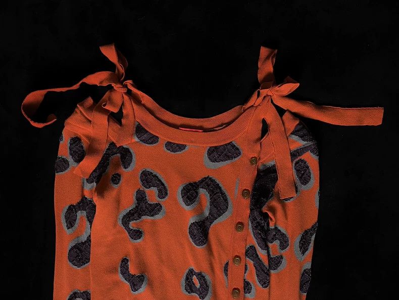 Vivienne Westwood size2 Animal pattern asymmetrical knit op