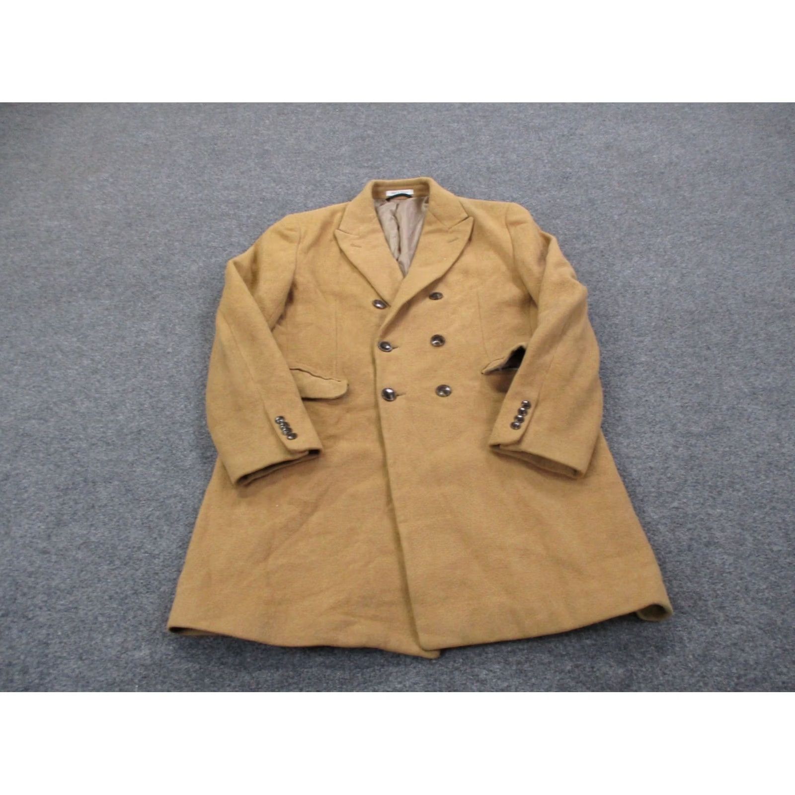 Ralph Lauren Ralph Lauren Coat Mens 40R Beige Wool Overcoat Jacket Size US XXS / EU 40 - 2 Thumbnail