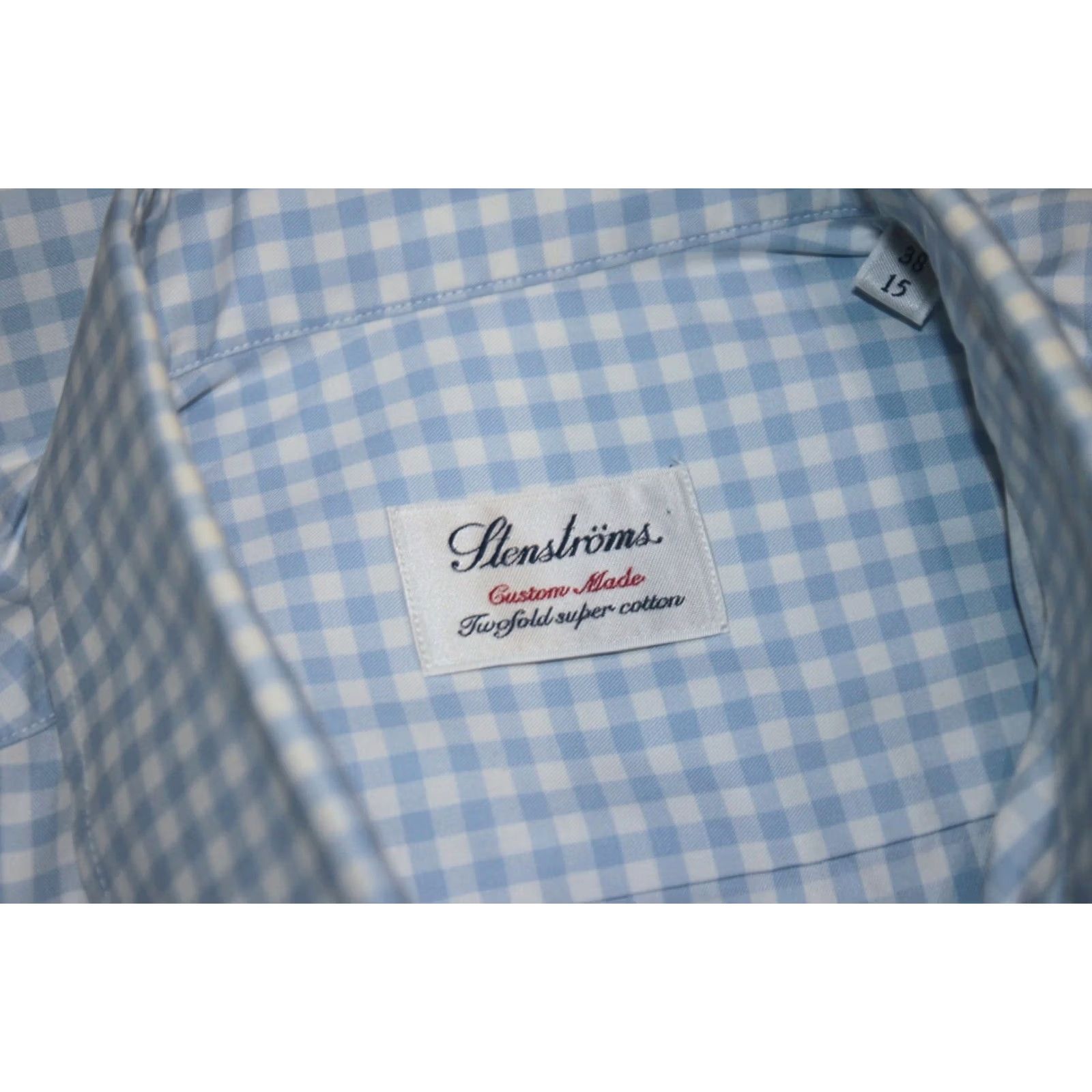 Vintage Stenstroms Slimline Twofold Super mens shirt Size 38 15 Multicoloured Size US M / EU 48-50 / 2 - 5 Thumbnail