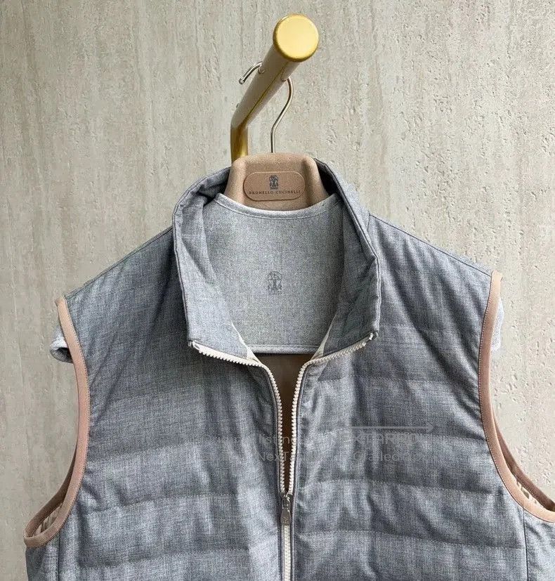 Brunello Cucinelli Brunello Cucinelli Gray Down Vest. Size US XS / EU 42 / 0 - 2 Thumbnail