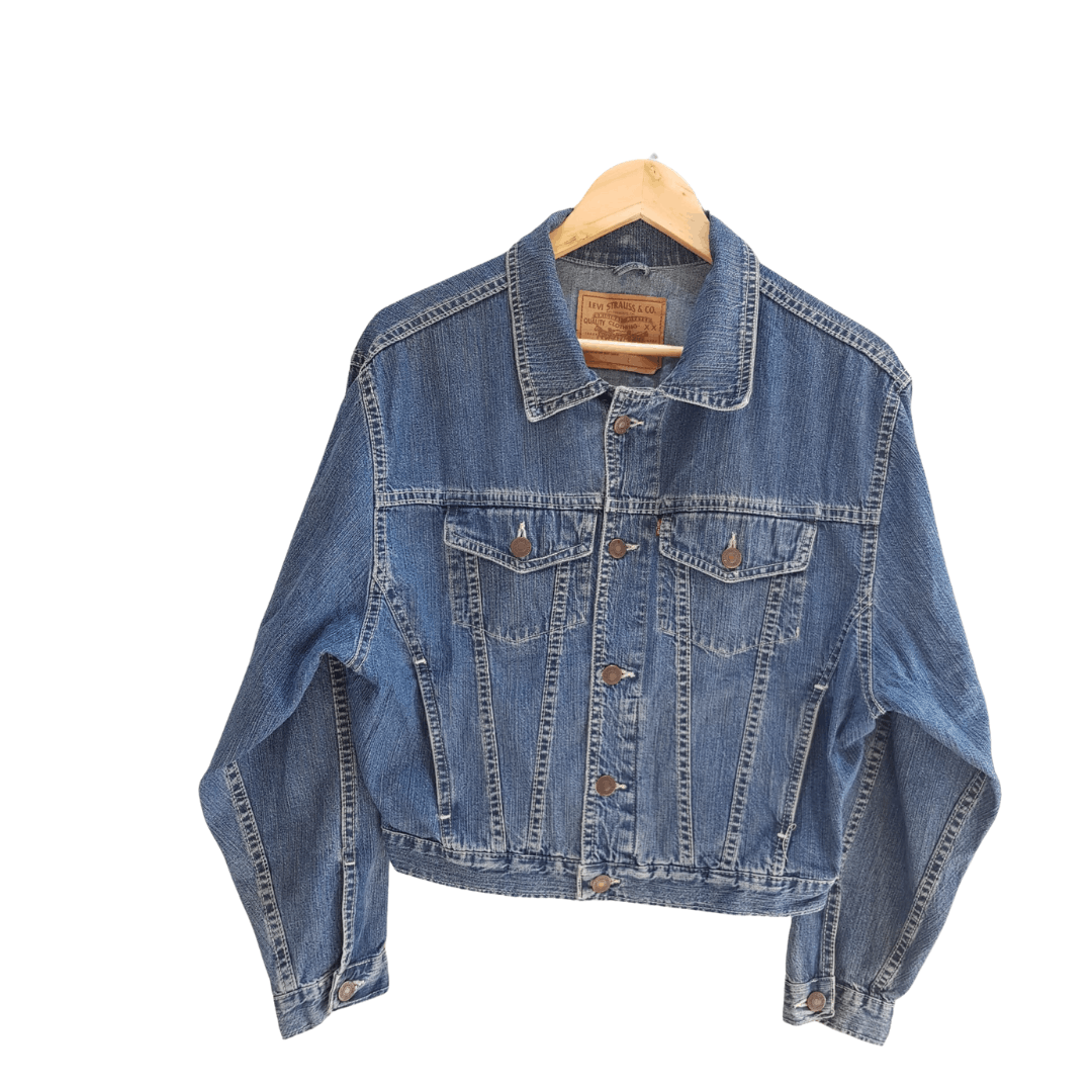 image of Levis Vintage Levi's Cropped 1980 Size L Made In Usa in Blue, Women's