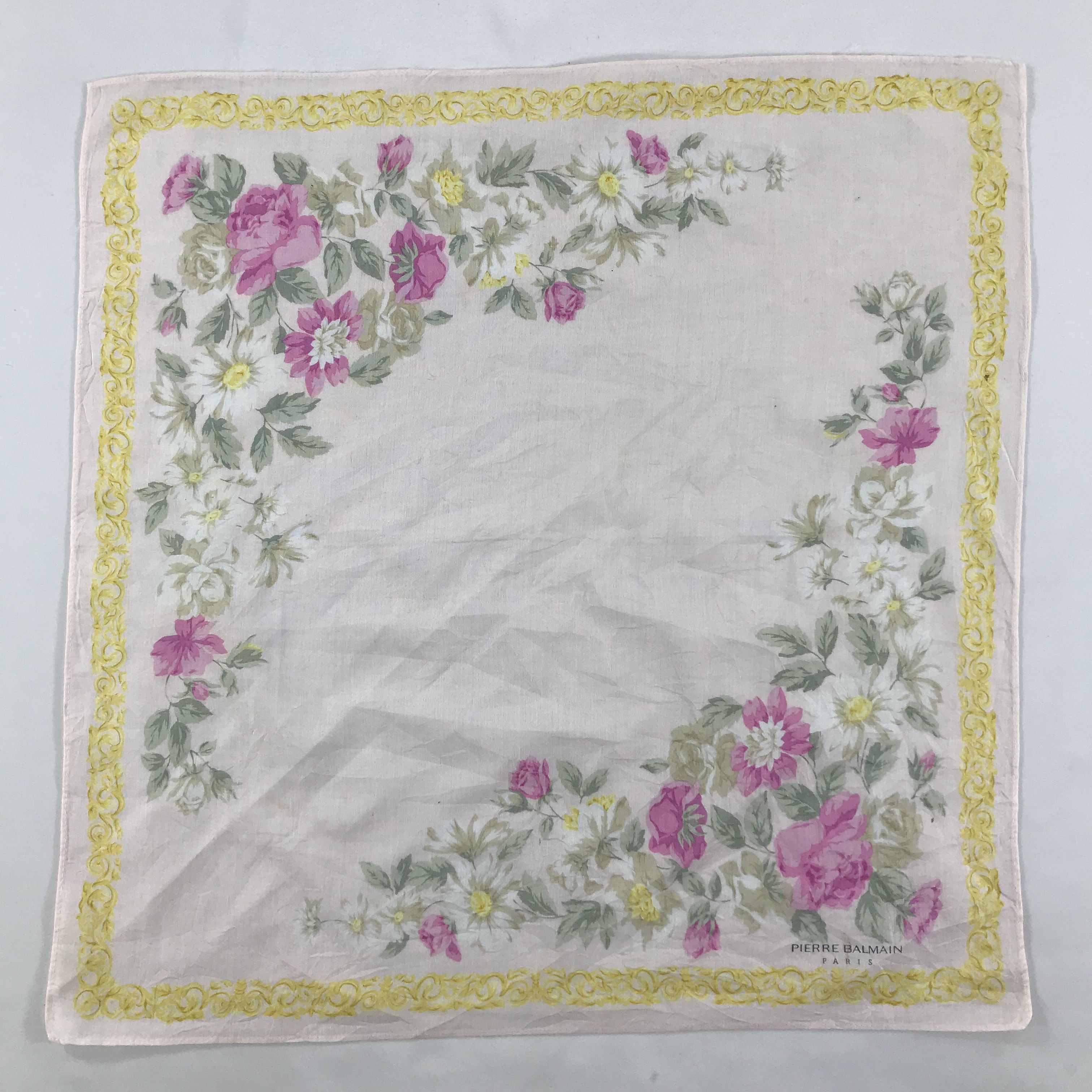 Pierre Balmain × Vintage Pierre Balmain Bandana / Handkerchief / Neckerchief - S1333 Size ONE SIZE - 1 Thumbnail