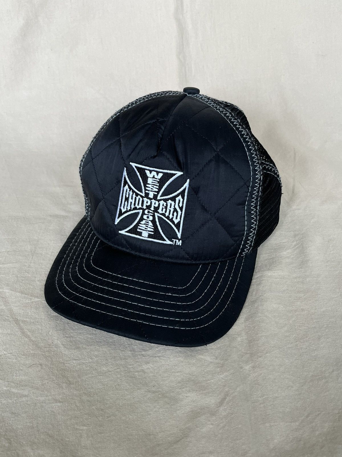 West Coast Choppers West Coast Choppers Quilted Trucker Hat Cap Size ONE SIZE - 2 Thumbnail