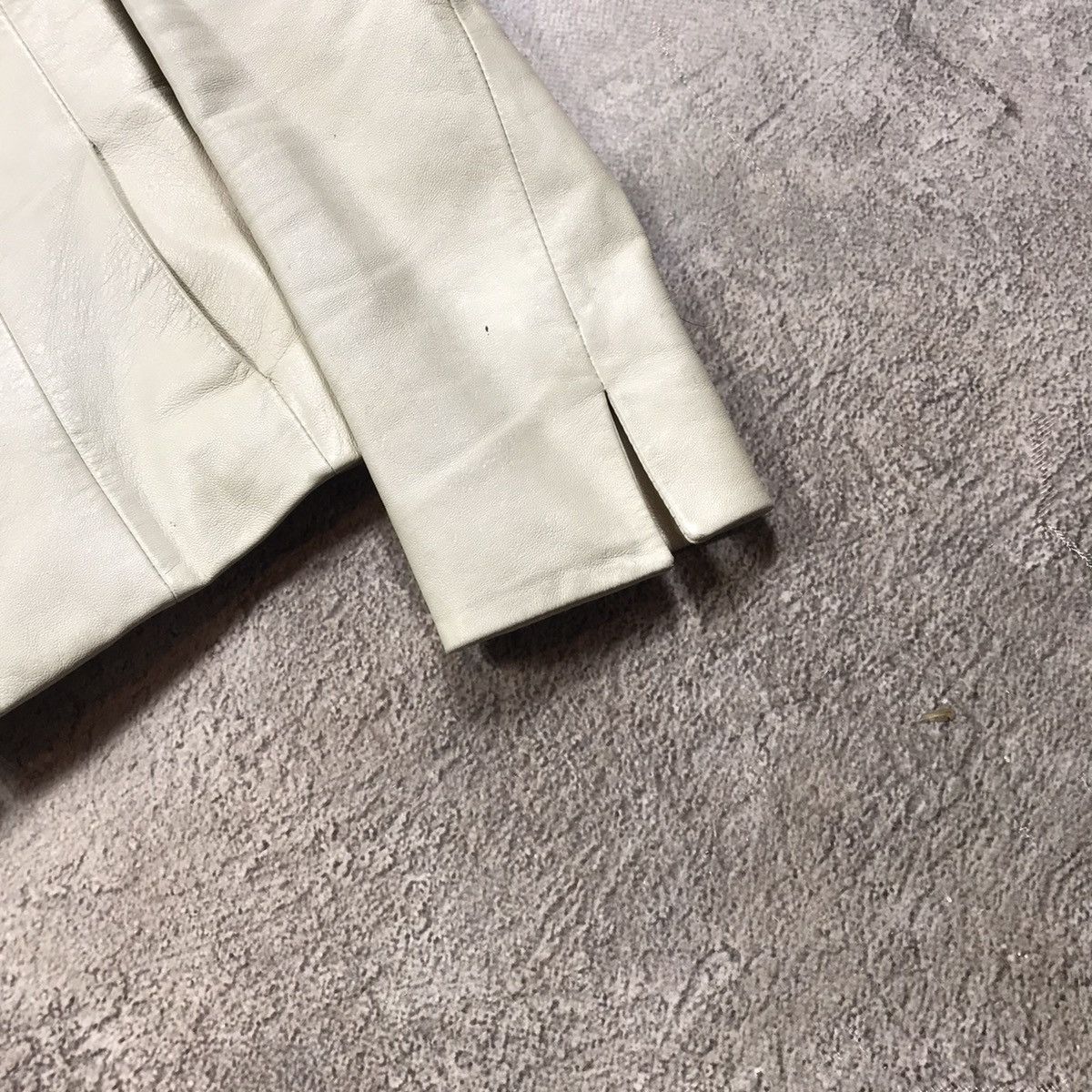 Vintage Vintage 90s Cream Zip Up Jacket Minimalist Streetwear Slim S Size S / US 4 / IT 40 - 5 Thumbnail