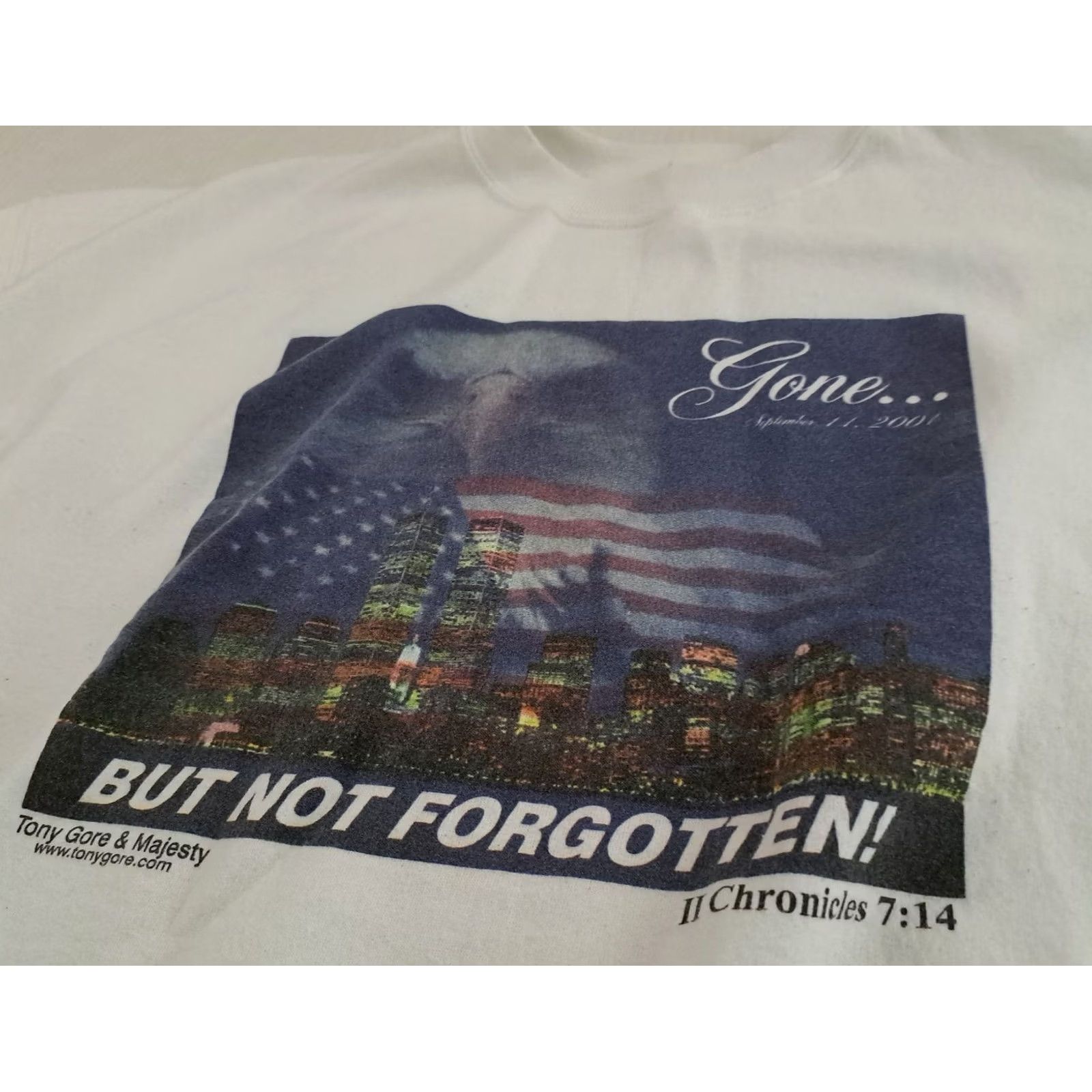 Hanes VINTAGE Hanes Printpro Sweatshirt City Photo Print Crew Neck Long Sleeve 2XL White Unisex Adults Canvas Cotton Graphic Print Size US XXL / EU 58 / 5 - 2 Thumbnail
