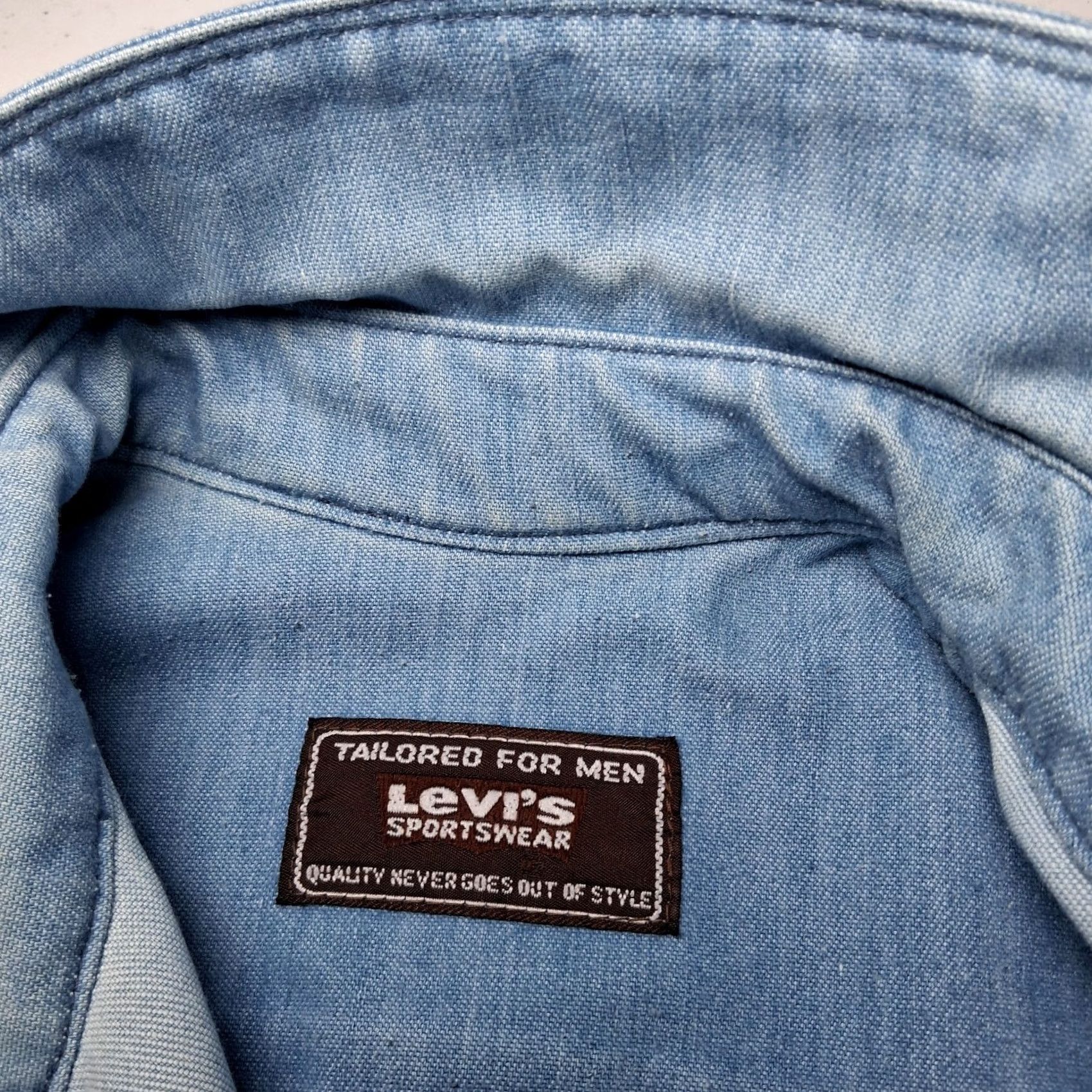 Levi's VINTAGE Levi's Shirt Women Blue Jean Denim Orange Tab Embroidered Size M / US 6-8 / IT 42-44 - 5 Thumbnail