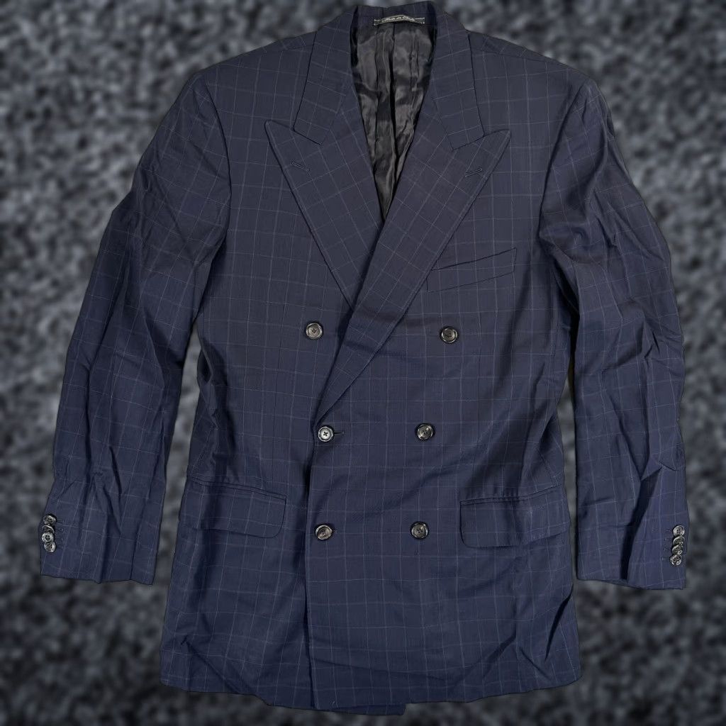 Ermenegildo Zegna Ermenegildo Zegna Blazer Sport Coat Mens 40 Blue Wool Double Breasted Italy Size 40R - 1 Thumbnail