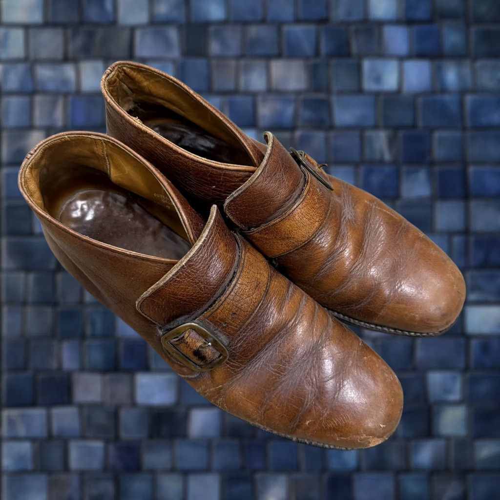 Vintage VINTAGE Boots Monk strap Buckle Cats Paw Mens Brown Size 10.5 B Leather Slip-On Size US 10 / EU 43 - 1 Thumbnail