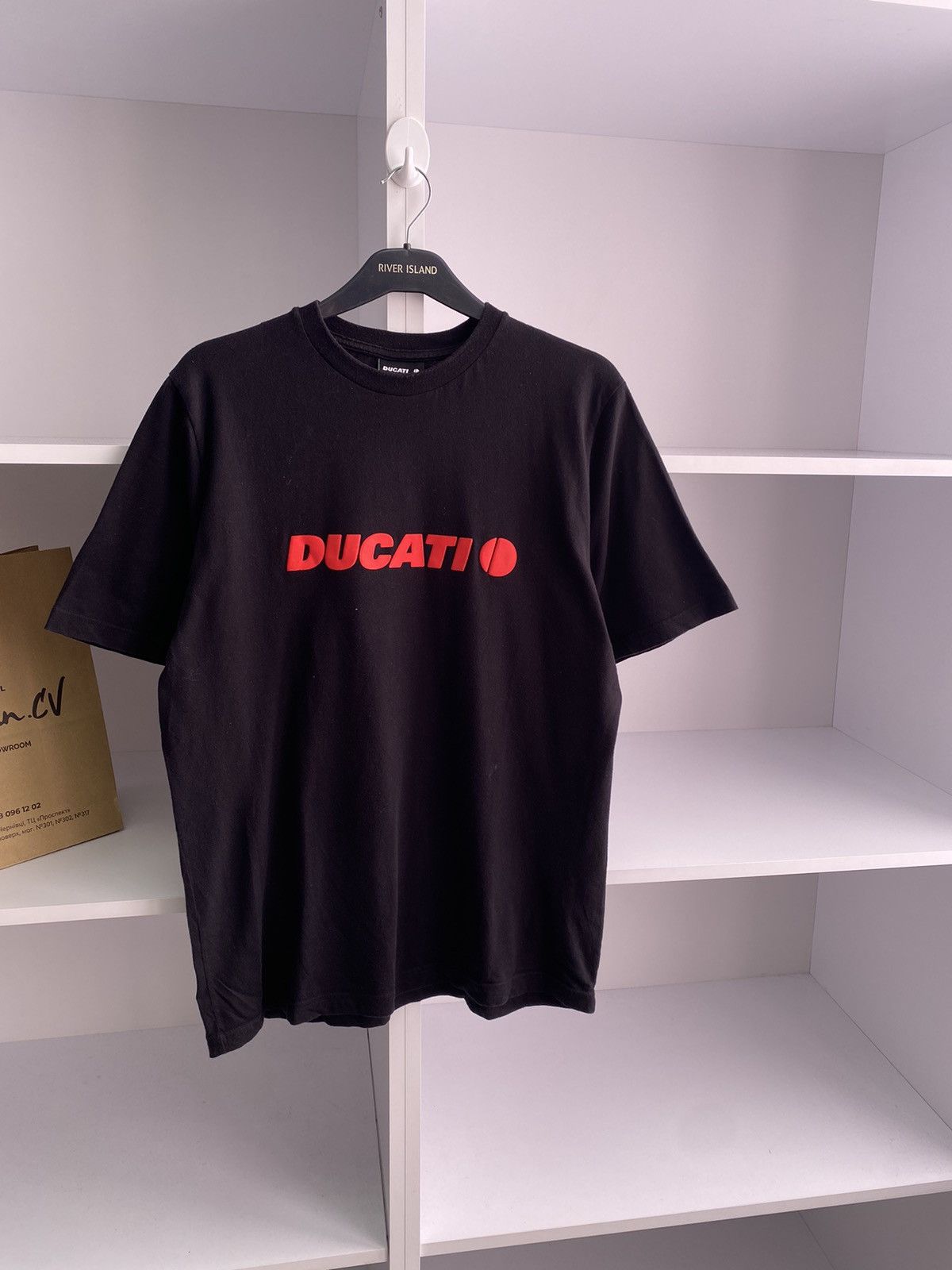 Ducati × Vintage Vintage Ducati Logo Racing Black Tee Size US L / EU 52-54 / 3 - 4 Thumbnail