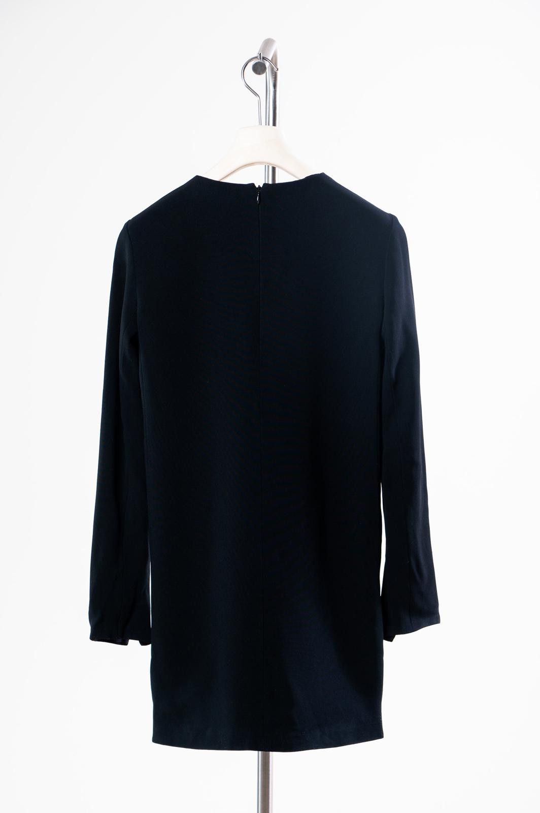 Celine Celine Black Long Sleeve Mini Dress Size XS / US 0-2 / IT 36-38 - 2 Thumbnail