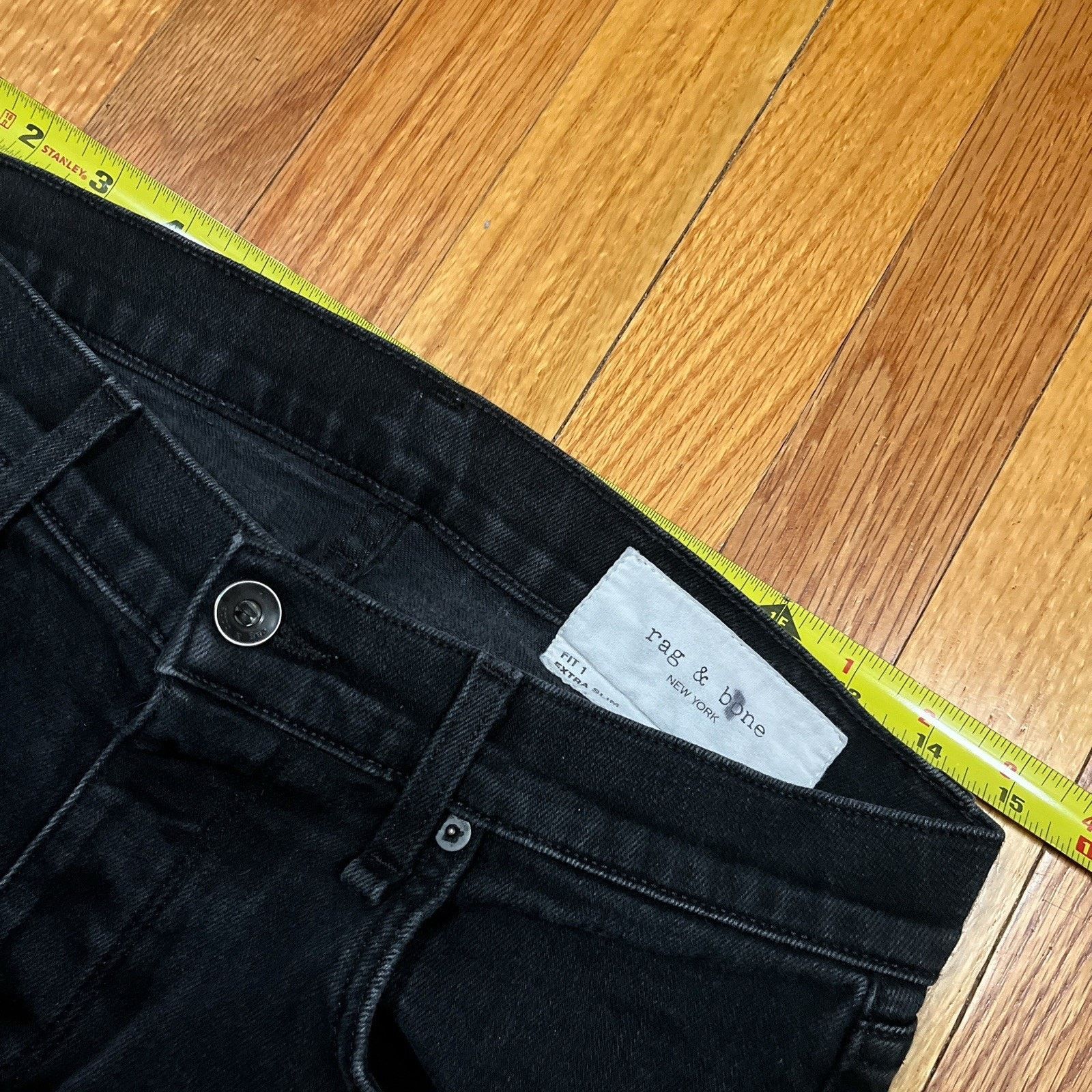 Rag & Bone Rag & Bone Extra Slim Jeans Black Fit 1 Stretch USA Made Size US 30 / EU 46 - 5 Thumbnail