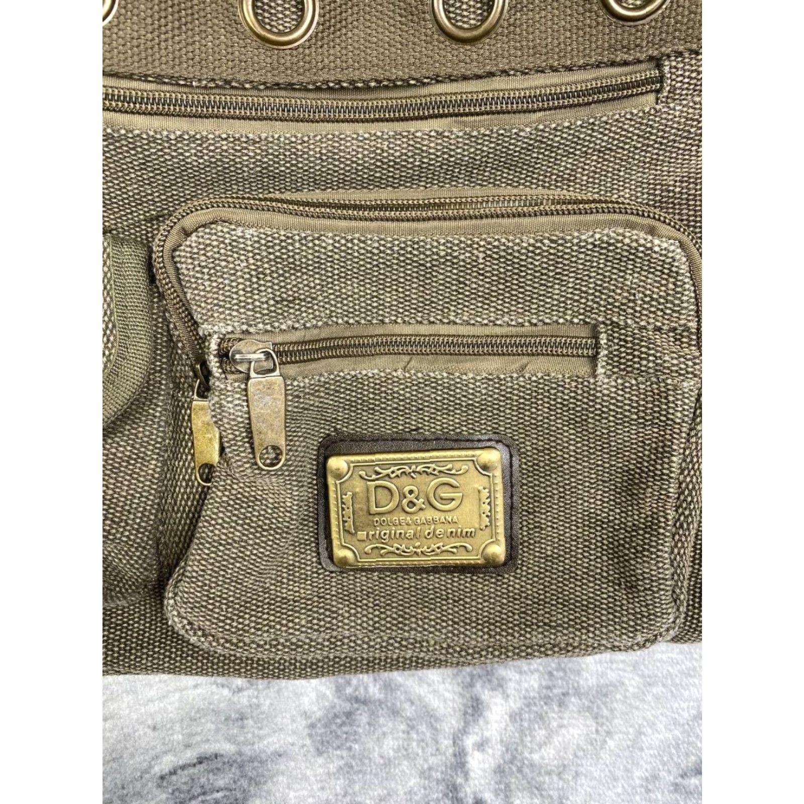 Dolce & Gabbana VINTAGE Dolce&Gabbana DG Logo Bag Shoulder Bag Brown Leather Canvas Medium Women Size ONE SIZE - 2 Thumbnail
