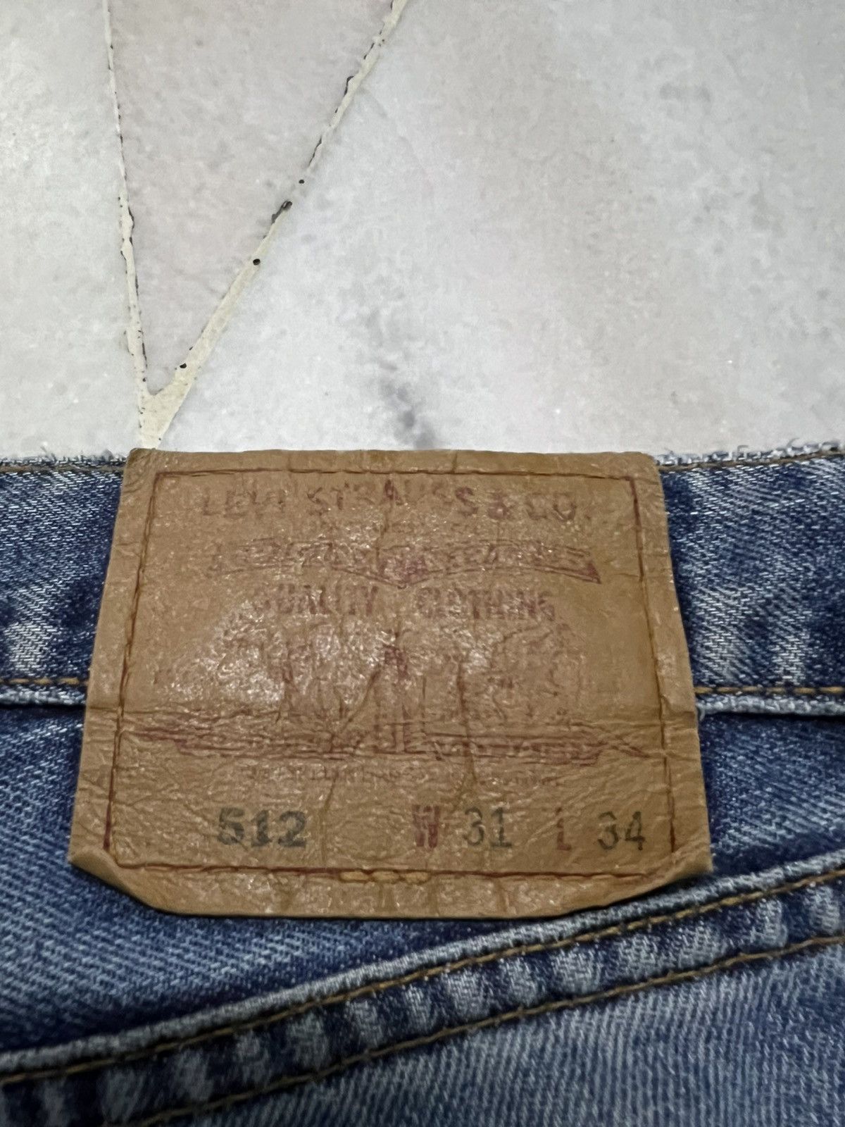 Levi's × Levi's Vintage Clothing 🌈90s Levis 512 Distress Light Wash Baggy Jean Size US 30 / EU 46 - 16 Thumbnail
