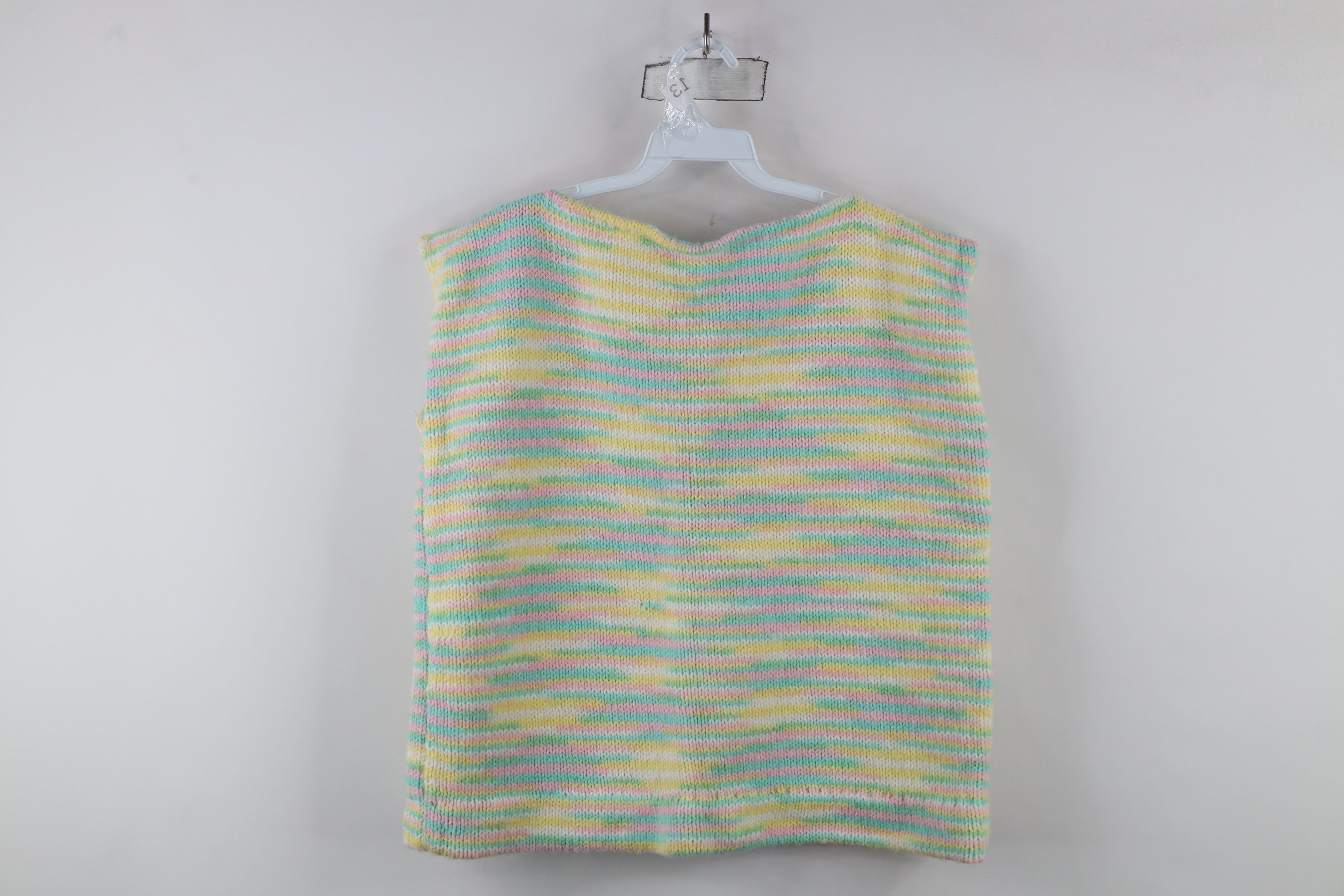 Vintage Vintage 70s Streetwear Knit Boxy Fit Rainbow Sweater Vest Size L / US 10 / IT 46 - 8 Thumbnail