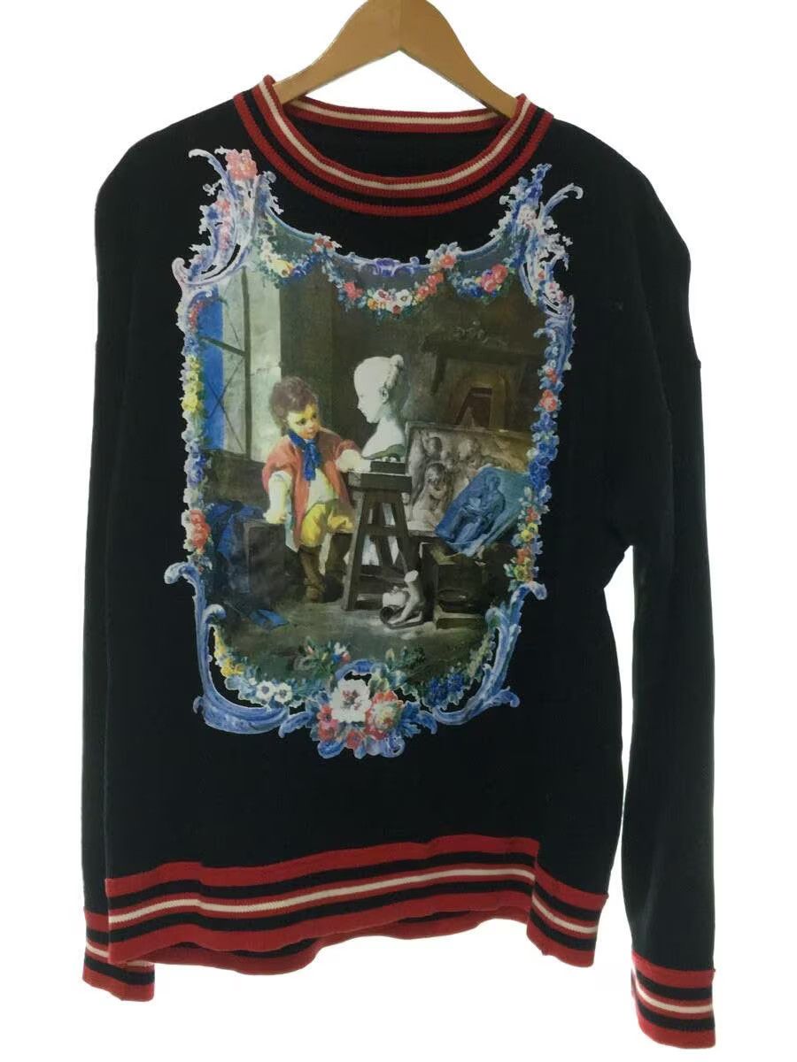 image of Vivienne Westwood Art Painting Knit Sweater in Black, Men's (Size Small)
