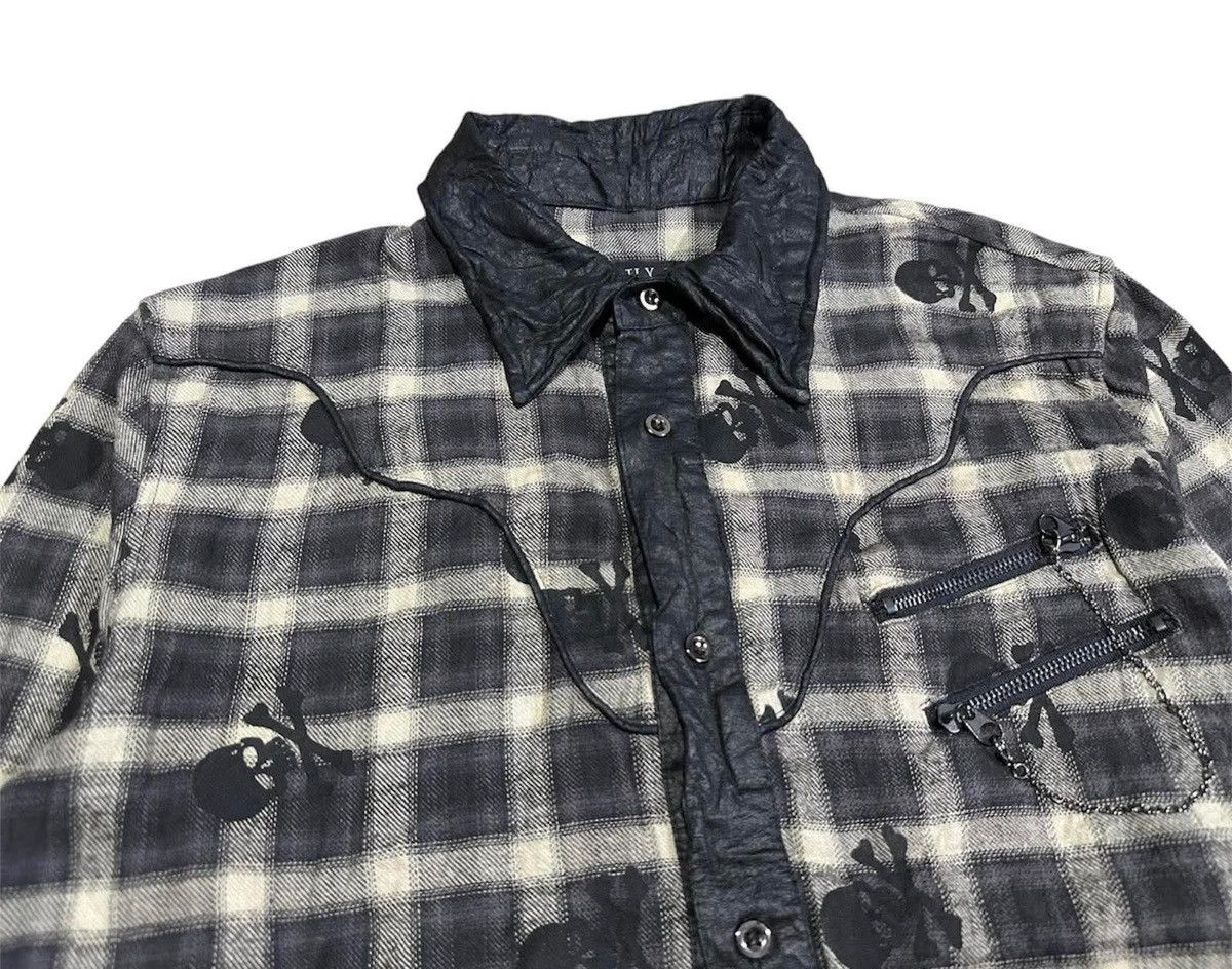 14th Addiction × If Six Was Nine × Japanese Brand 🔥Rare Y2K Archived Daily News Western Shirt Skull Goth Punk Size US L / EU 52-54 / 3 - 4 Thumbnail