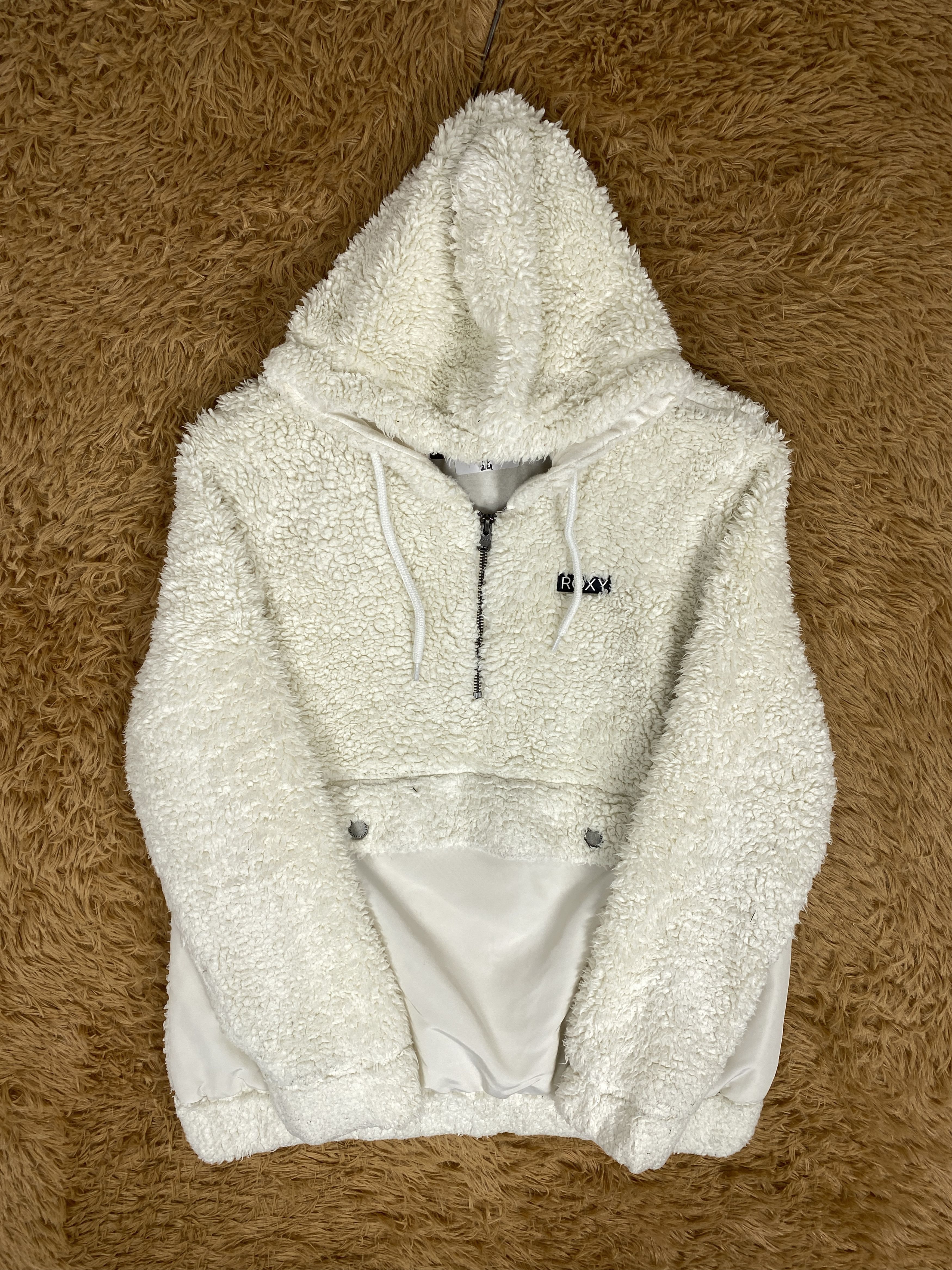 Quiksilver Vintage Roxy Fleece Hoodie Half Zipper Jacket J2304 Size M / US 6-8 / IT 42-44 - 5 Thumbnail