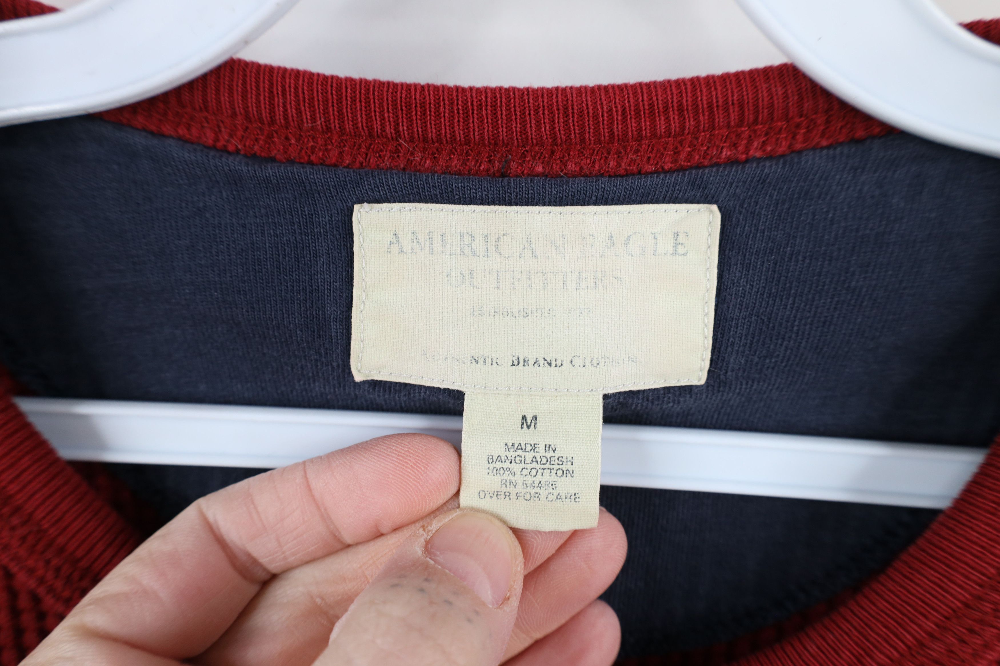 American Eagle Outfitters × Vintage Vintage Y2K 90s American Eagle Knit Long Sleeve T-Shirt Size US M / EU 48-50 / 2 - 6 Thumbnail