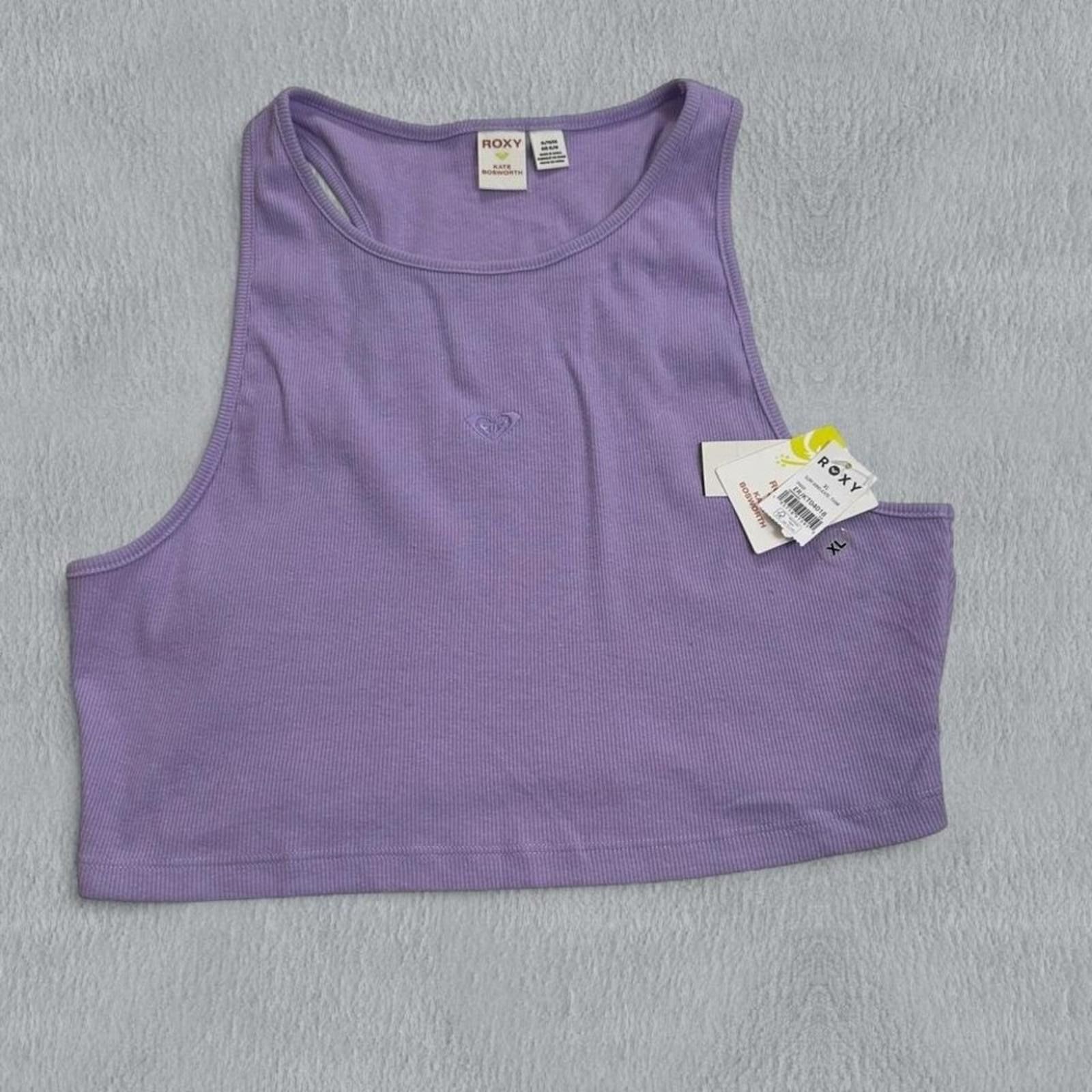 Royal Robbins NWT Roxy Kate Bosworth Tank Top Shirt Women XL Purple Ribbed Size XL / US 12-14 / IT 48-50 - 1 Thumbnail