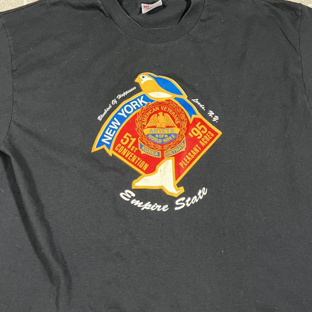 Hanes Vintage 90s American Veterans 51st Convention Tshirt Sz XL Size US XL / EU 56 / 4 - 2 Thumbnail
