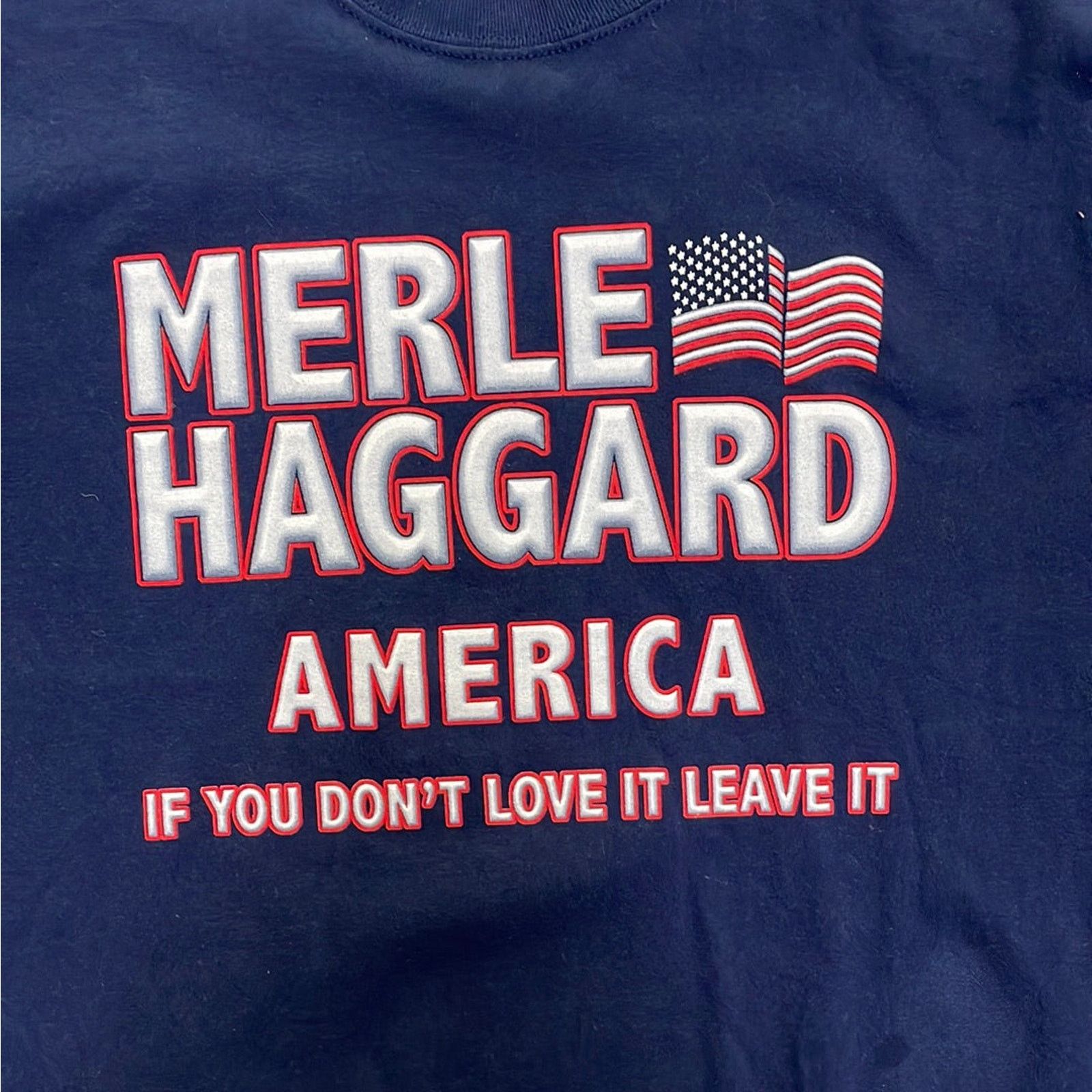 Band Tees Vintage Merle Haggard If You Don't Love It Leave It Tee L Size US L / EU 52-54 / 3 - 2 Thumbnail