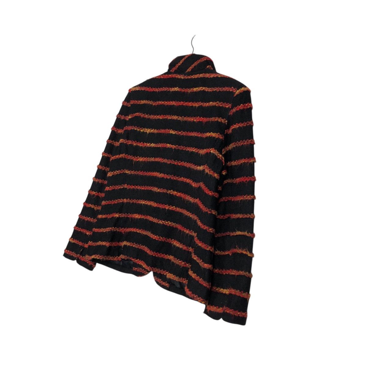 Japanese Brand Vilanculos 1982 Presented Multi-Color Bouclé Stripe Coat Size M / US 6-8 / IT 42-44 - 11 Thumbnail