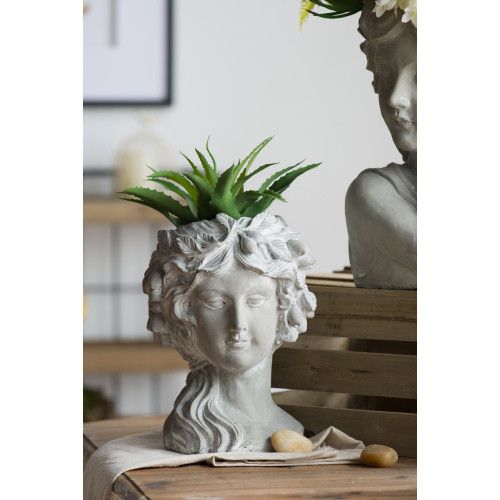 Designer × Homemade Cement Bust Wall Planter - Indoor Outdoor Home Garden Decor, Size US L / EU 52-54 / 3 - 4 Thumbnail