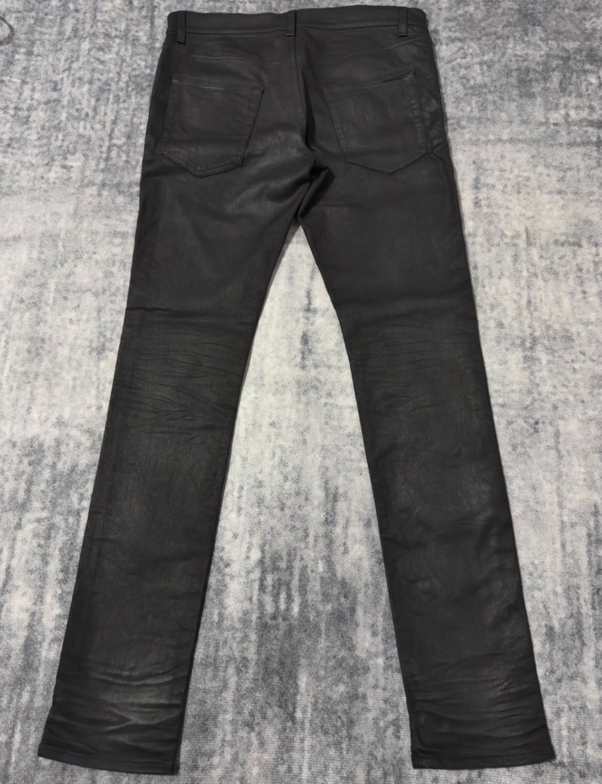 Saint Laurent Paris Saint Laurent Heavy Coated Waxed Finish Basic Denim Jeans Size US 32 / EU 48 - 2 Thumbnail
