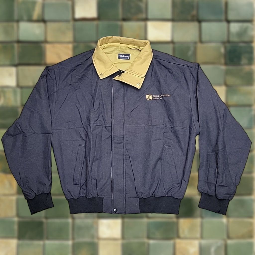 Holloway VINTAGE Holloway Jacket Men XL Blue Bomber Wind-Resistant Casual 80s 90s United States Mens Size US XL / EU 56 / 4 - 1 Thumbnail