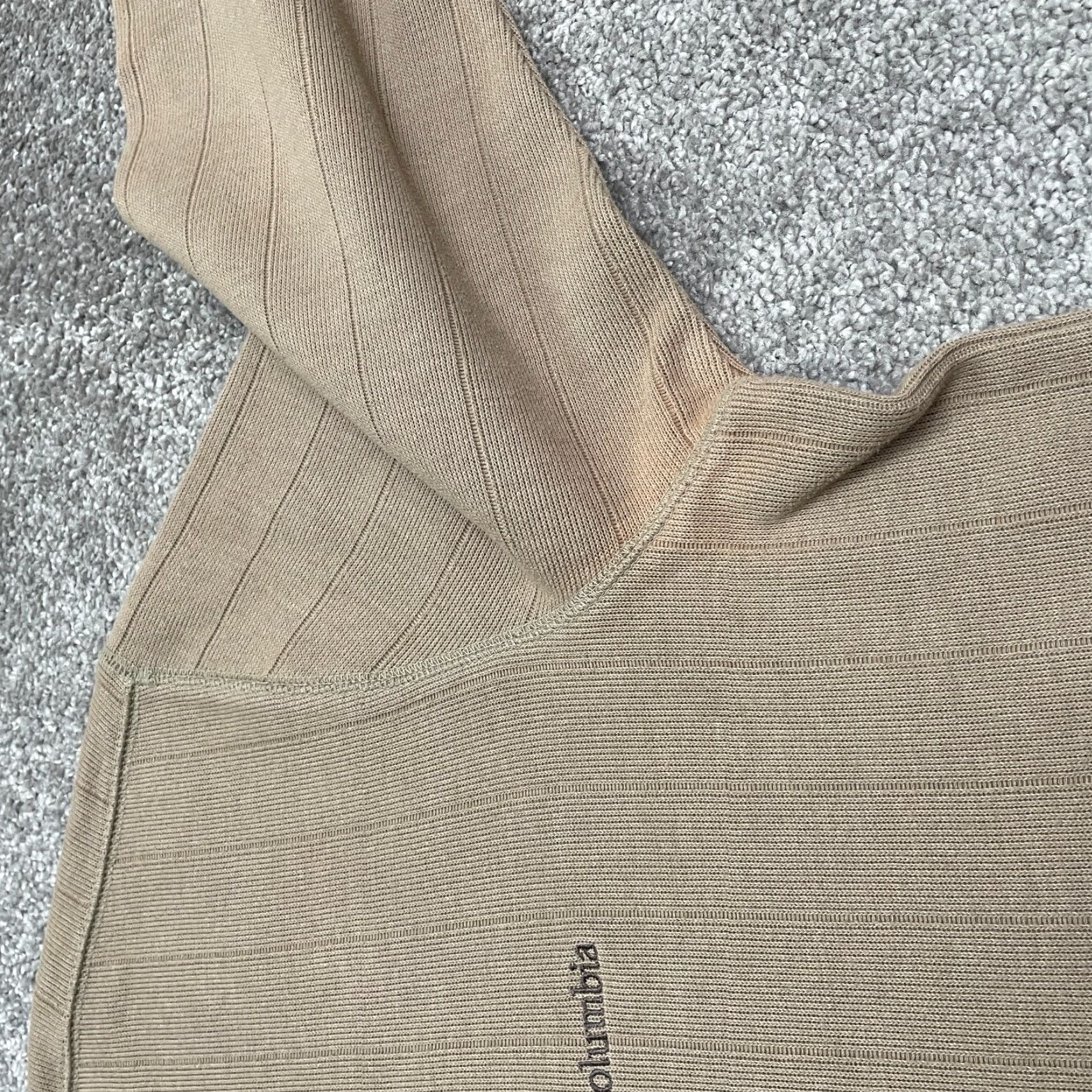 Vintage Columbia Sweater Mens XL 1/4 Zip Pullover Brown Cotton Knit Mock Neck Casual Outdoor Size US XL / EU 56 / 4 - 5 Thumbnail