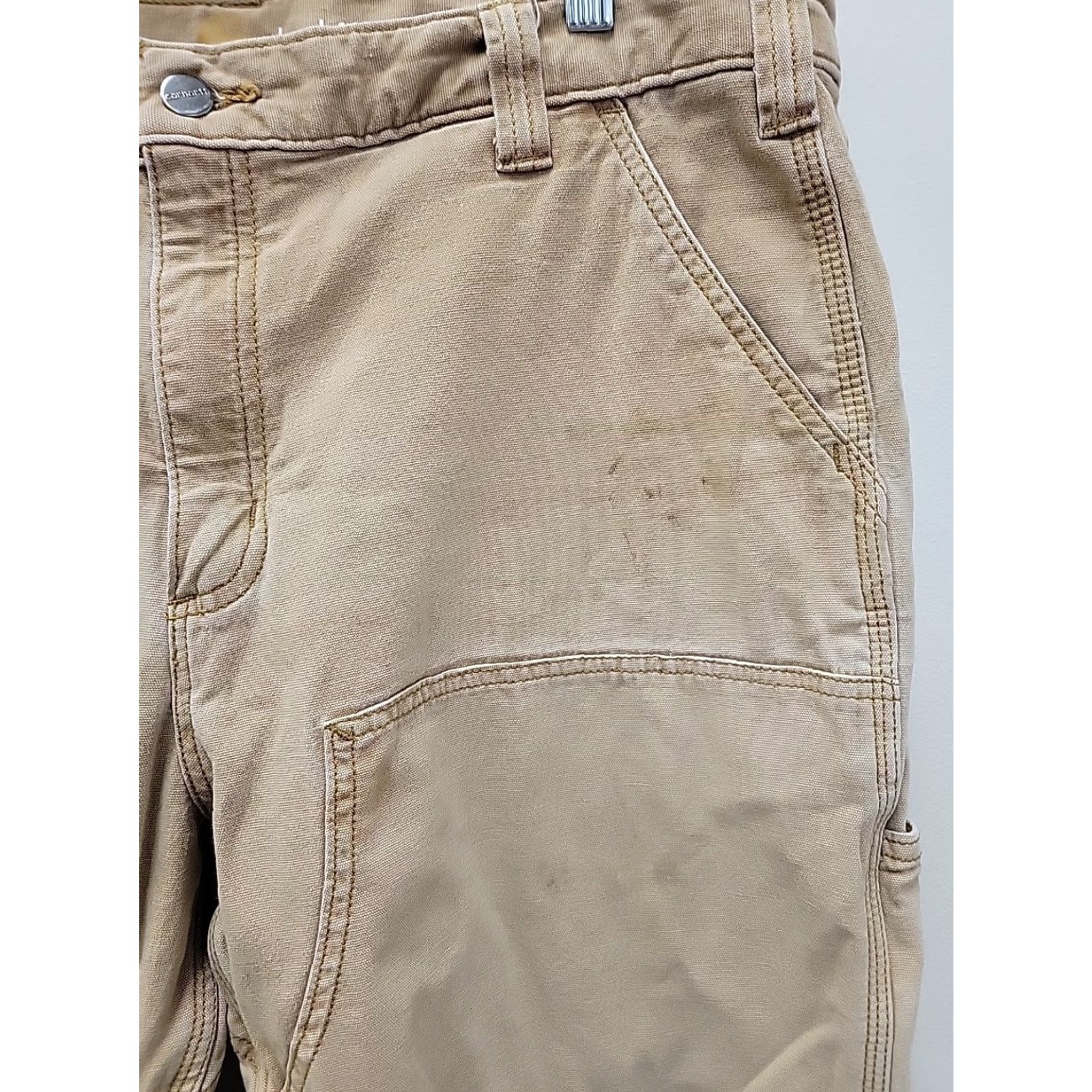 Carhartt Carhartt Pants Mens 38x30 Relaxed Fit Brown 5-Pocket Double Knee Workwear Casual Pants Size US 38 / EU 54 - 6 Thumbnail