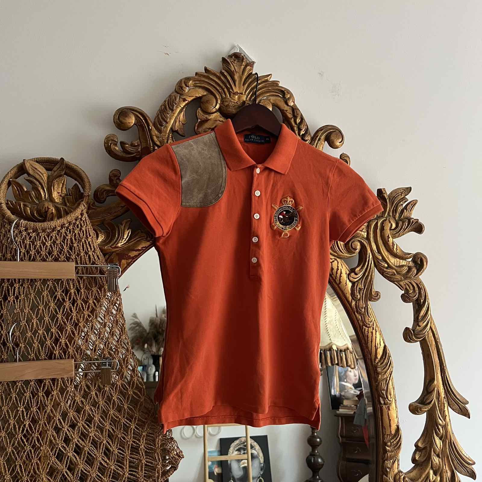 Polo Ralph Lauren Vintage Polo Ralph Lauren Orange Polo tee Sz XS Size XS / US 0-2 / IT 36-38 - 1 Thumbnail