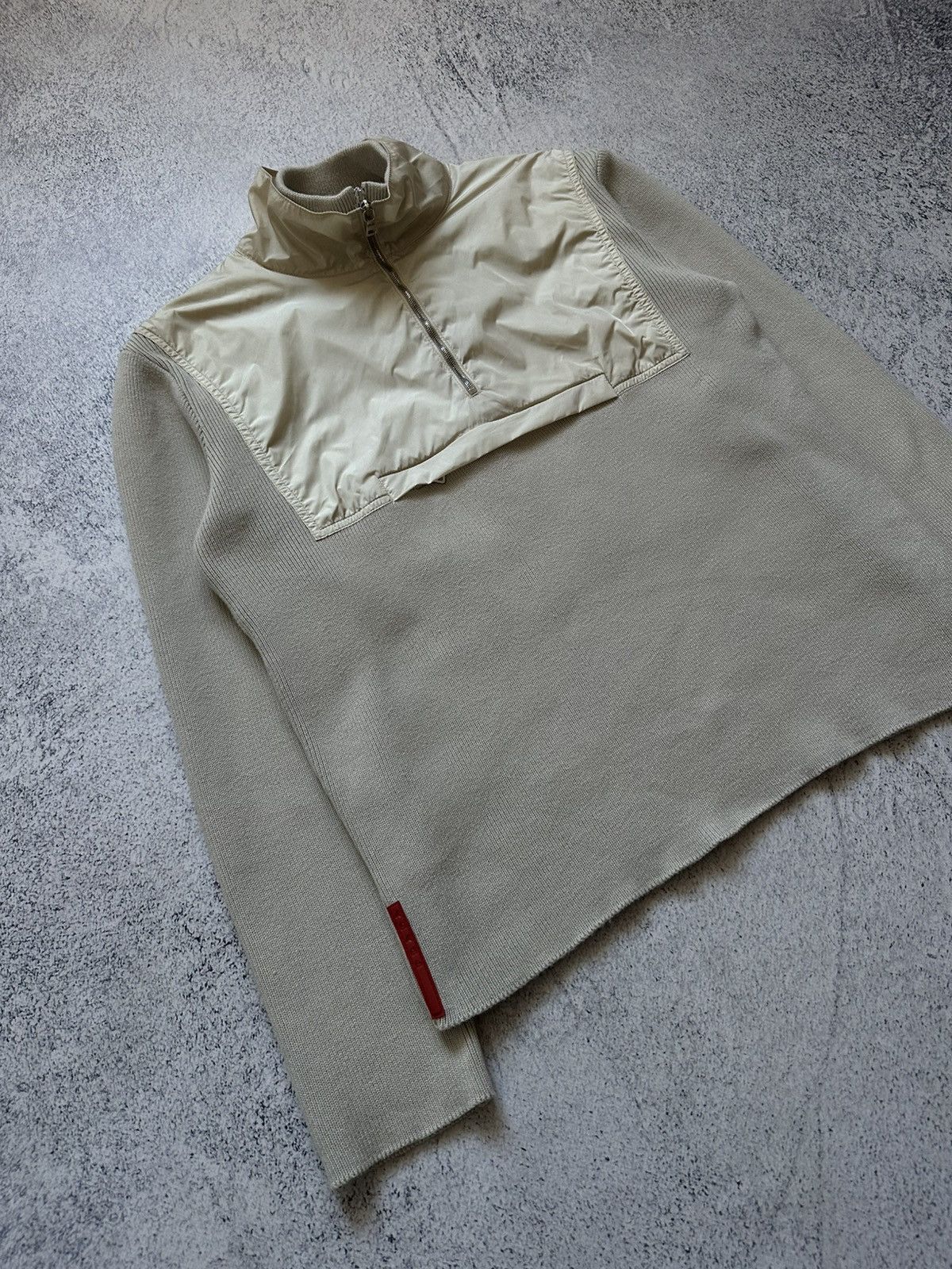Prada Archive F/W 99 Prada Sport 1/4 Double Zip Red Tab Sweater Size US M / EU 48-50 / 2 - 3 Thumbnail