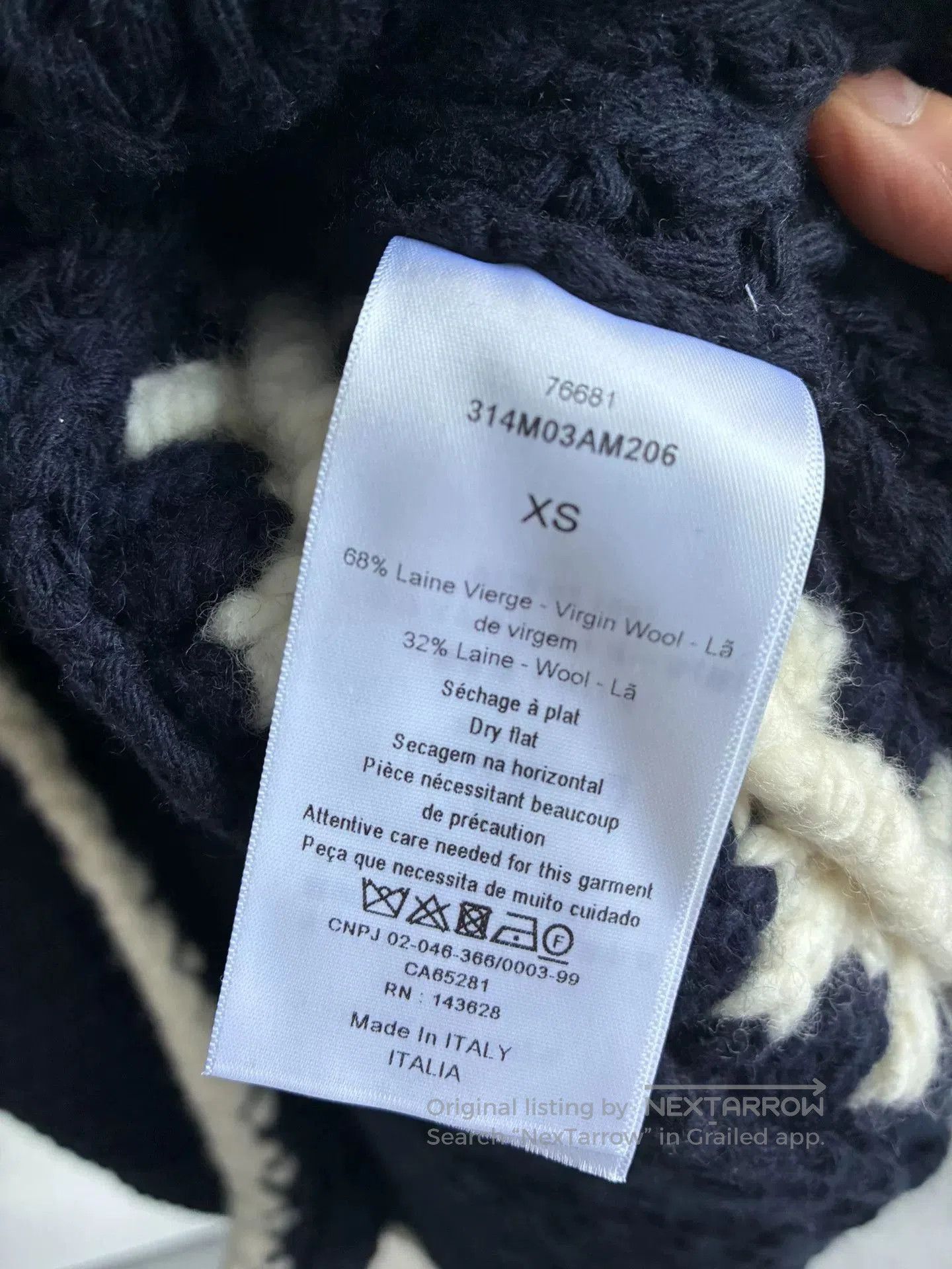 Dior Dior Navy White Knit Cardigan XS. Size XS / US 0-2 / IT 36-38 - 6 Thumbnail