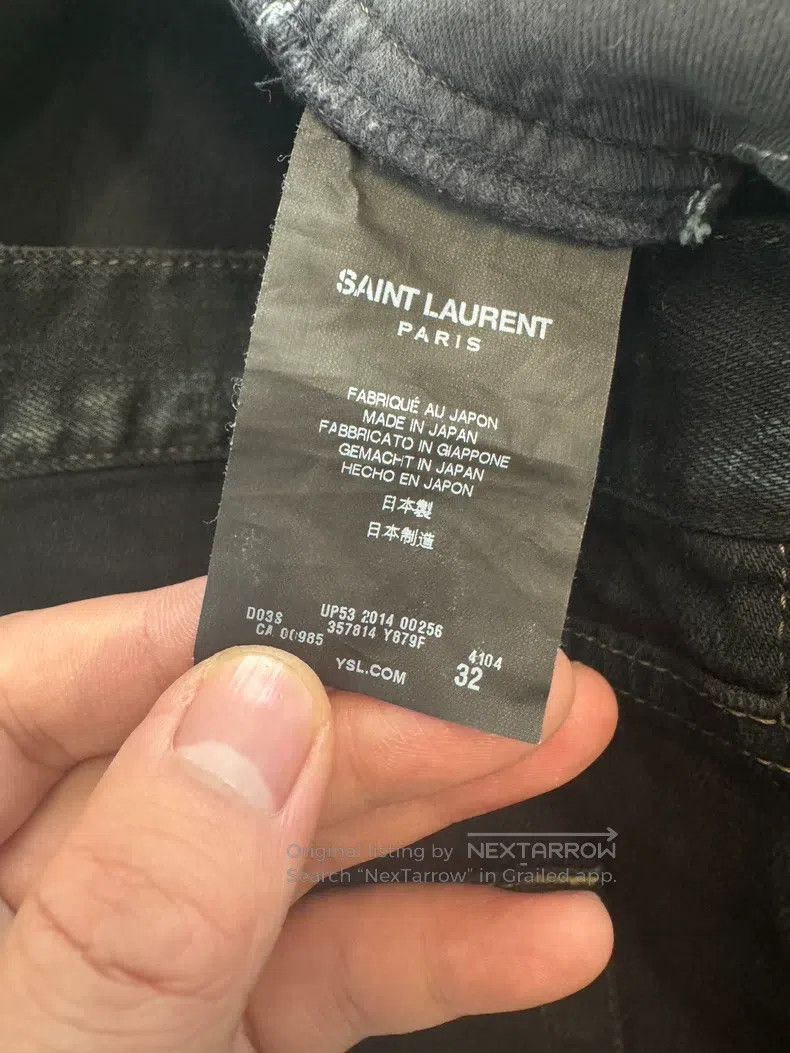 Saint Laurent Paris Saint Laurent Paris Black Large Destroyed Ripped Jeans Size US 32 / EU 48 - 5 Thumbnail