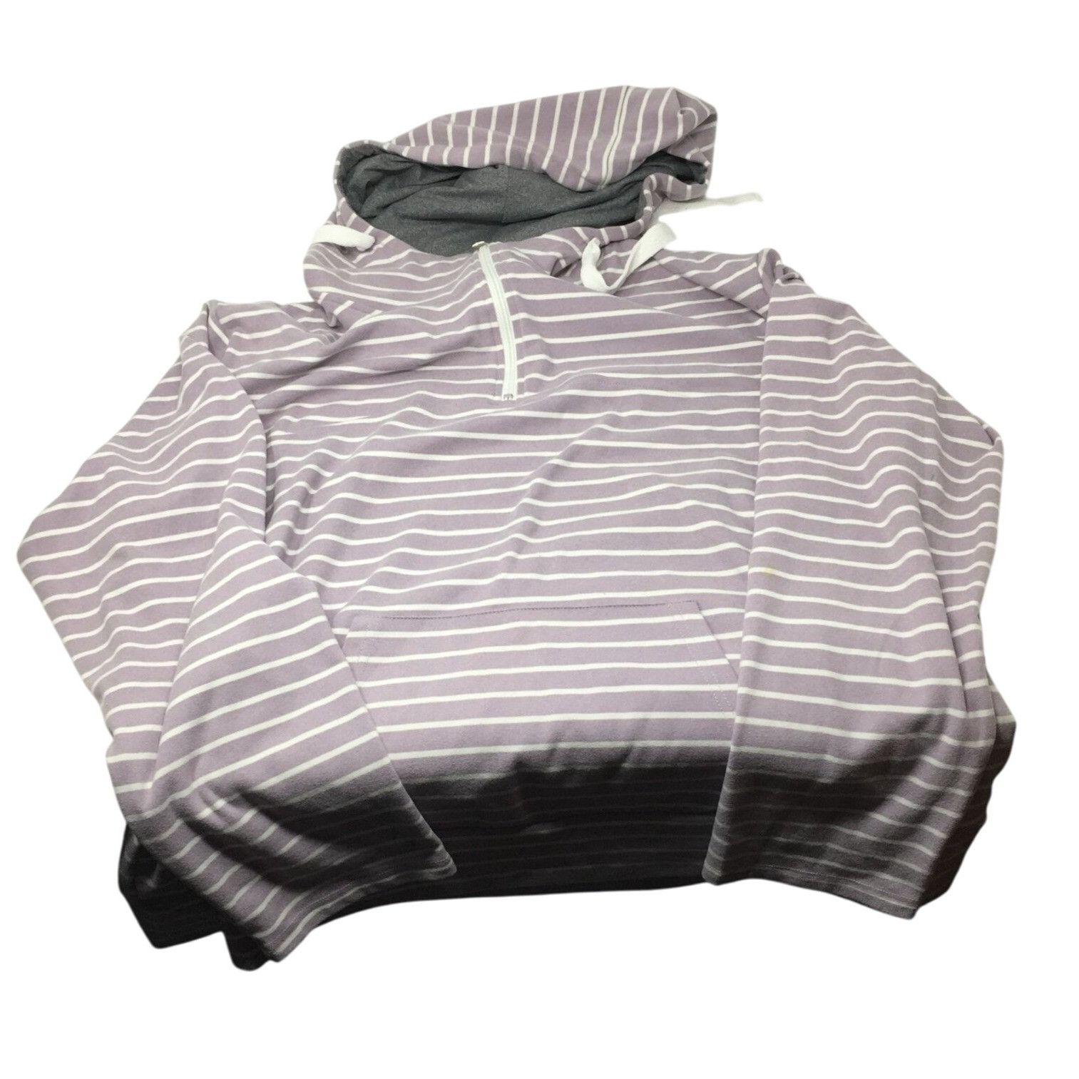 Other Ninexis Womens Purple and White Striped Hoodie Size 2X Size XXL / US 16-18 / IT 52-54 - 1 Thumbnail