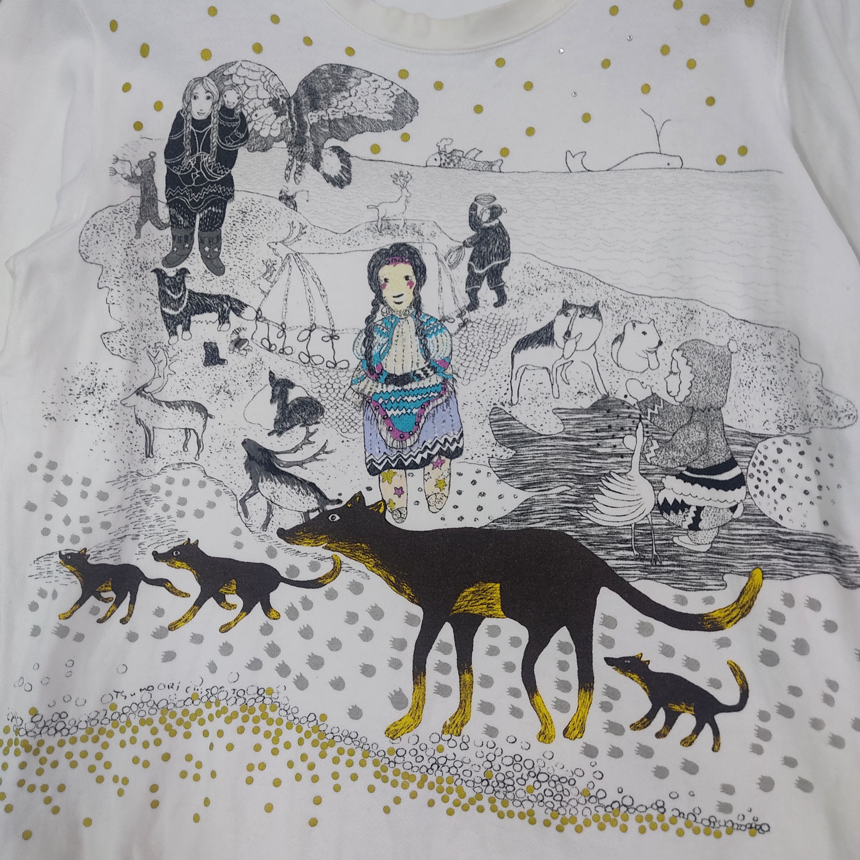 Issey Miyake TSUMORI CHISATO ROOM Rare Graphic Sweater Pullovers Size M / US 6-8 / IT 42-44 - 4 Thumbnail